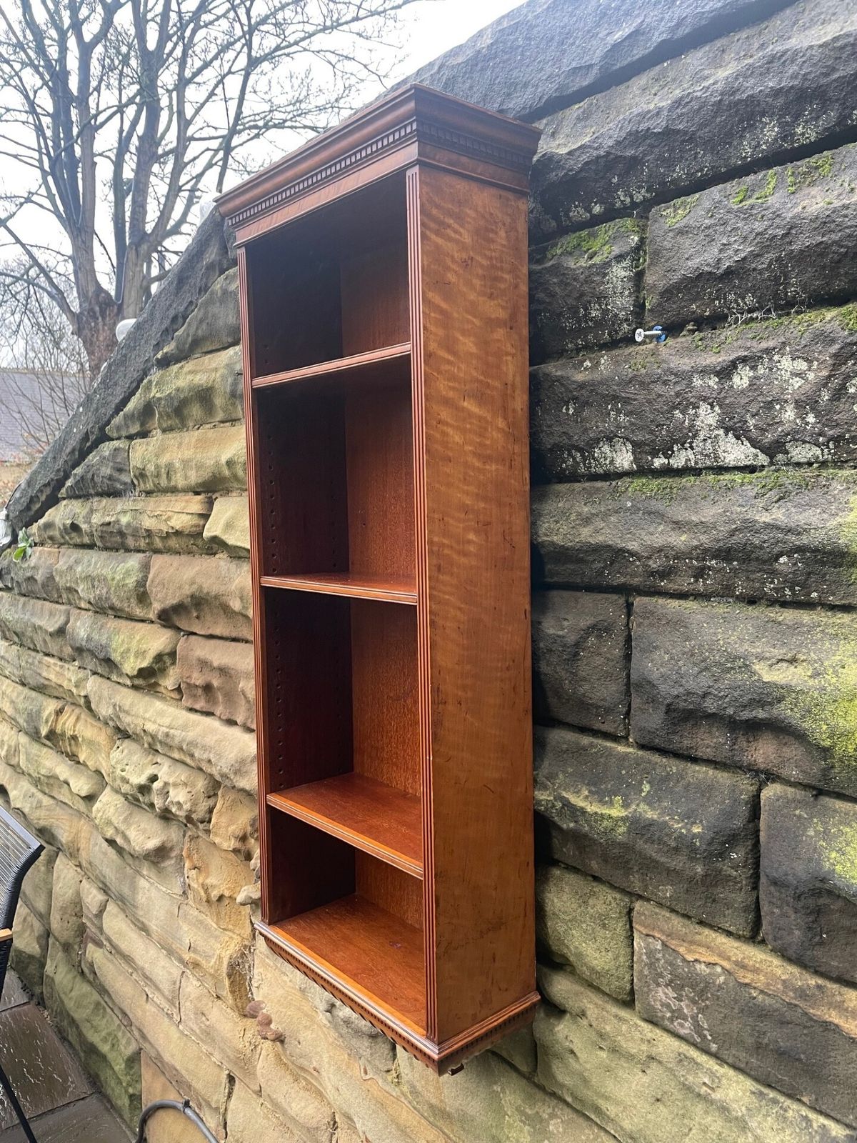 Antique Satinwood Wall Shelves photo vintage