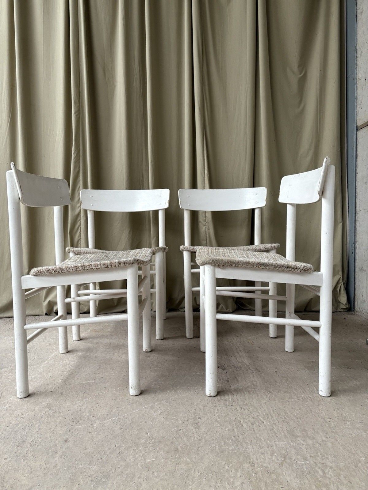 Vtg Mid Century Set Of 4 Dining Chairs Danish Scandi Retro R954 photo buy