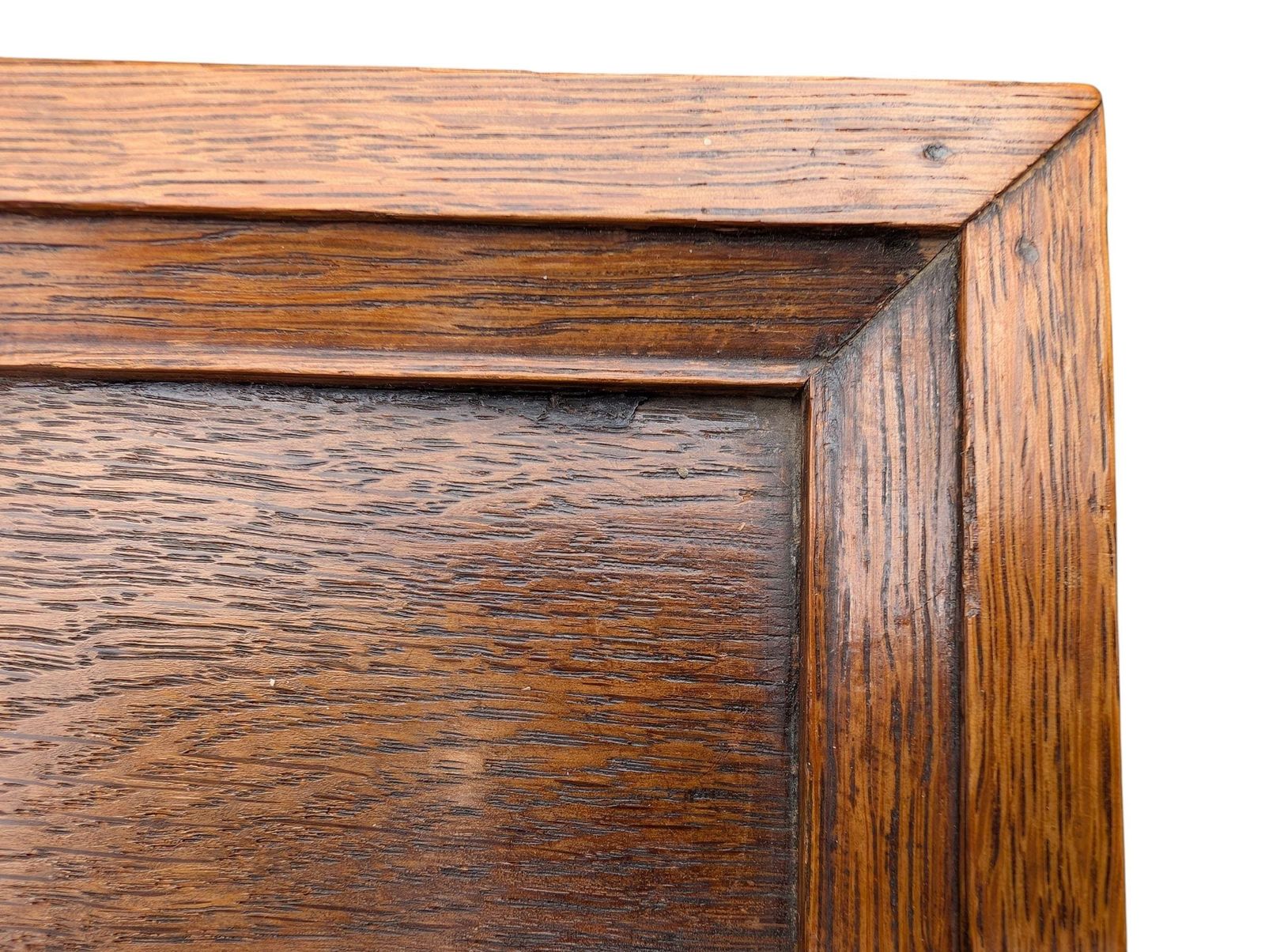 Antique Arts And Crafts Mission Oak Side Table With Removable Tray   Circa 1910 photo 298.0