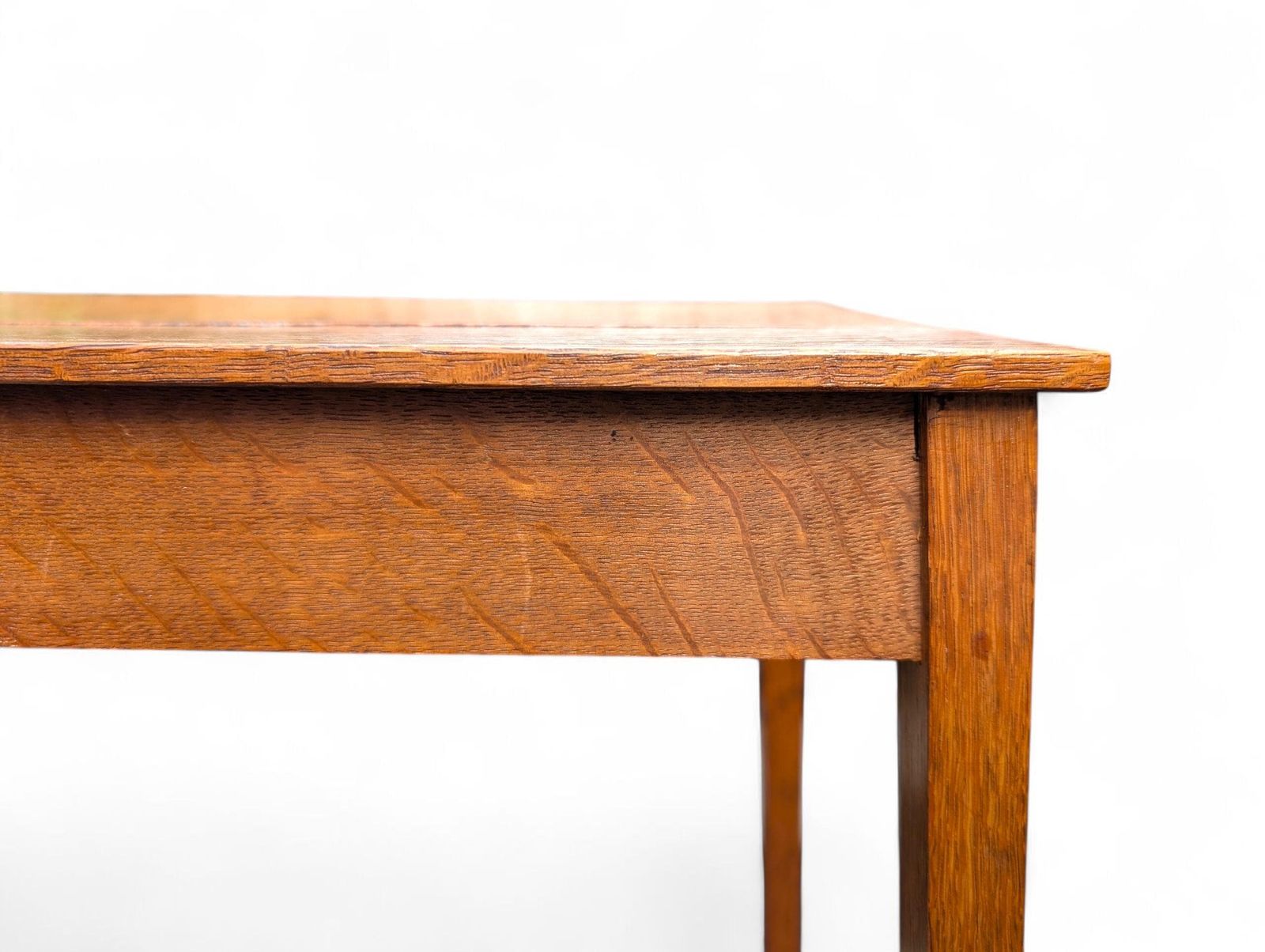 Antique Arts And Crafts Mission Oak Side Table With Removable Tray   Circa 1910 photo vinterior