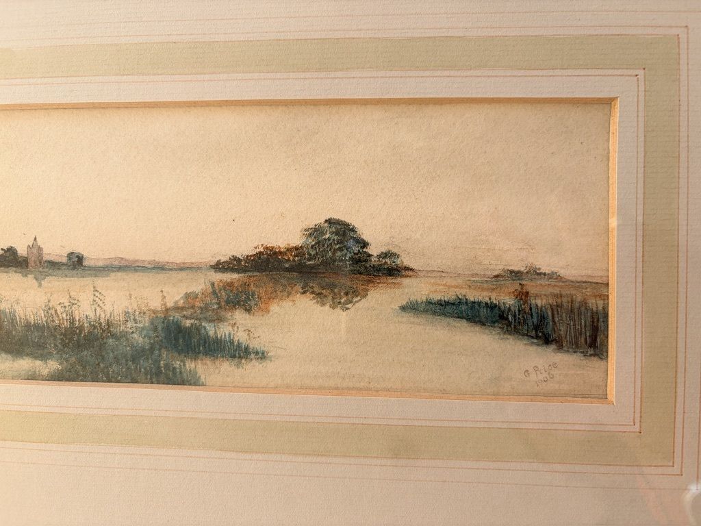 Antique Watercolour Paintings | Original Art | Fenland Landscapes By G. Price   1906   Sold As A Pair photo 280.0