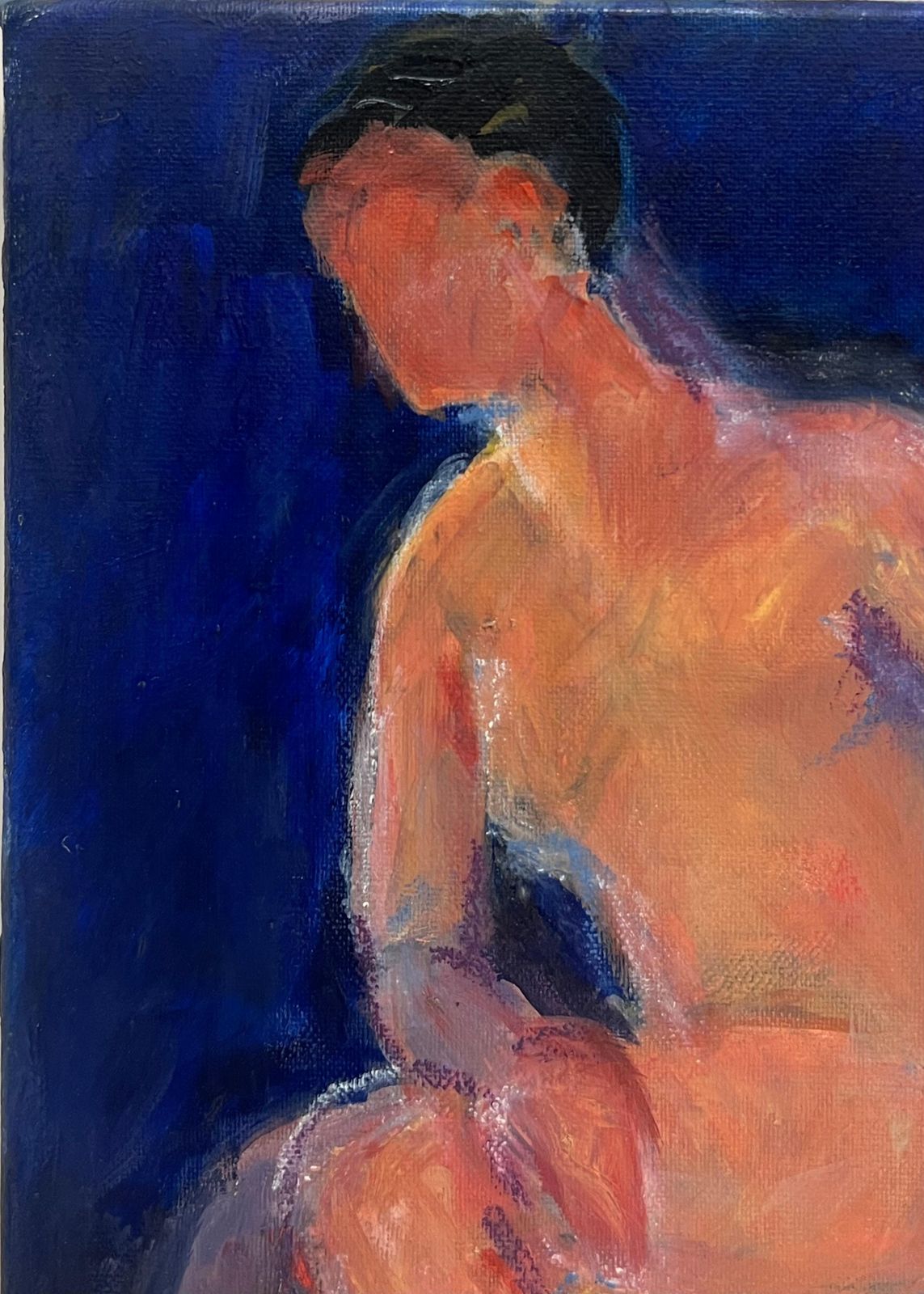 Jacqueline Boisselot20th Century French Modernist Oil Painting Nude Woman Seated photo for sale