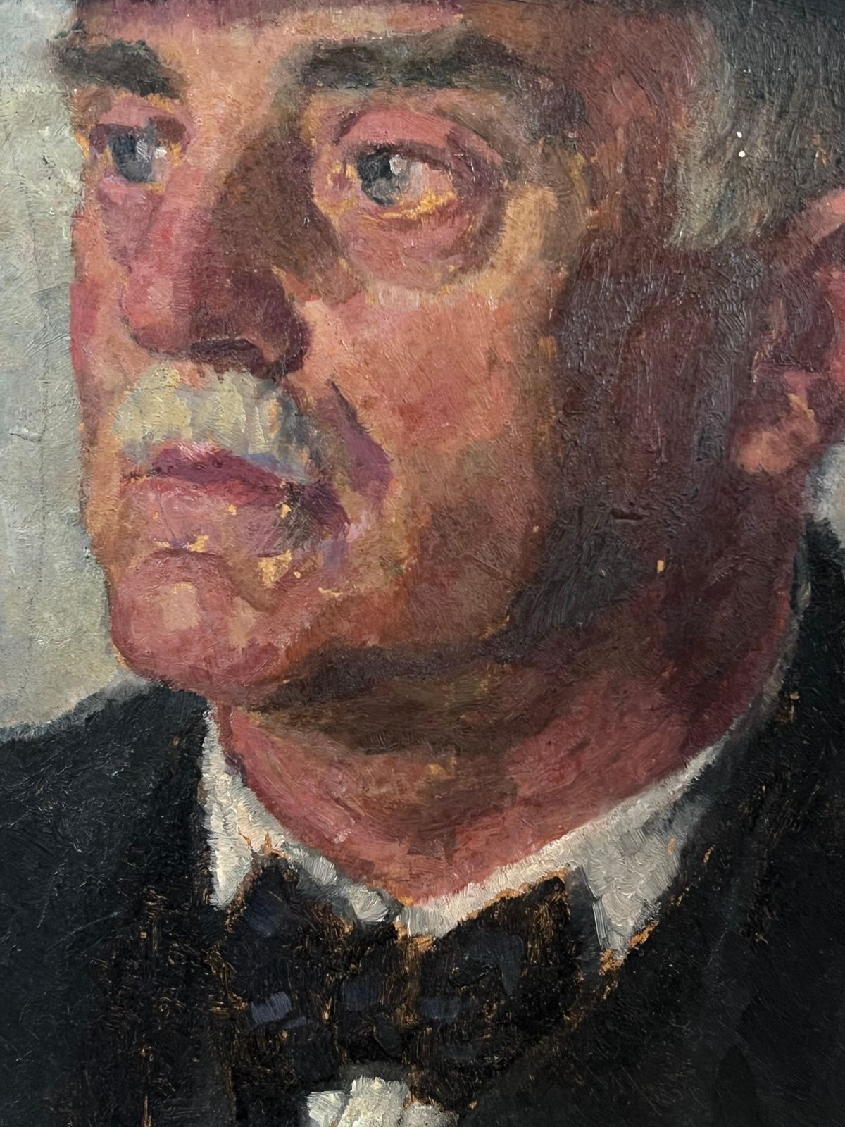 Carl Felkel (Austrian, 1896 1980)mid 20th Century Portrait Of A Man In A Bowler Hat Framed Oil Painting1953 photo 1318.0