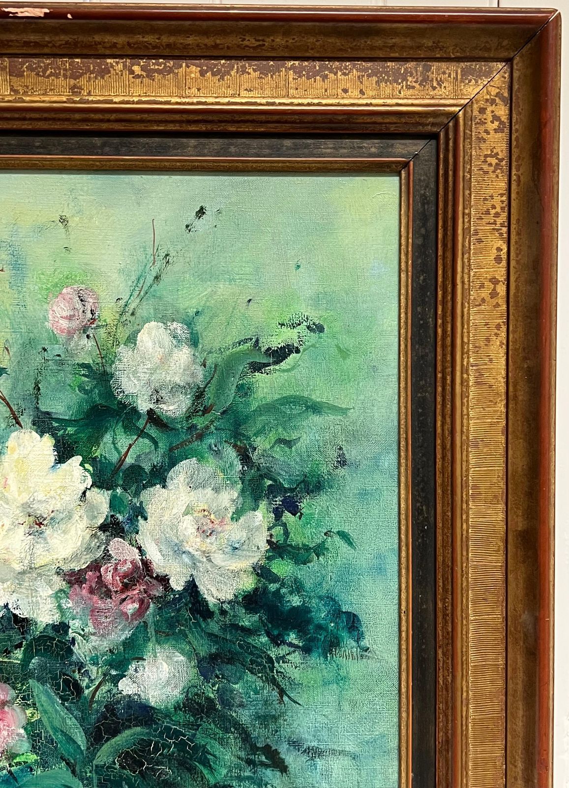 photo furniture Pierre Piot (1921 1998)large 20th Century French Impressionist Oil Still Life Flowers