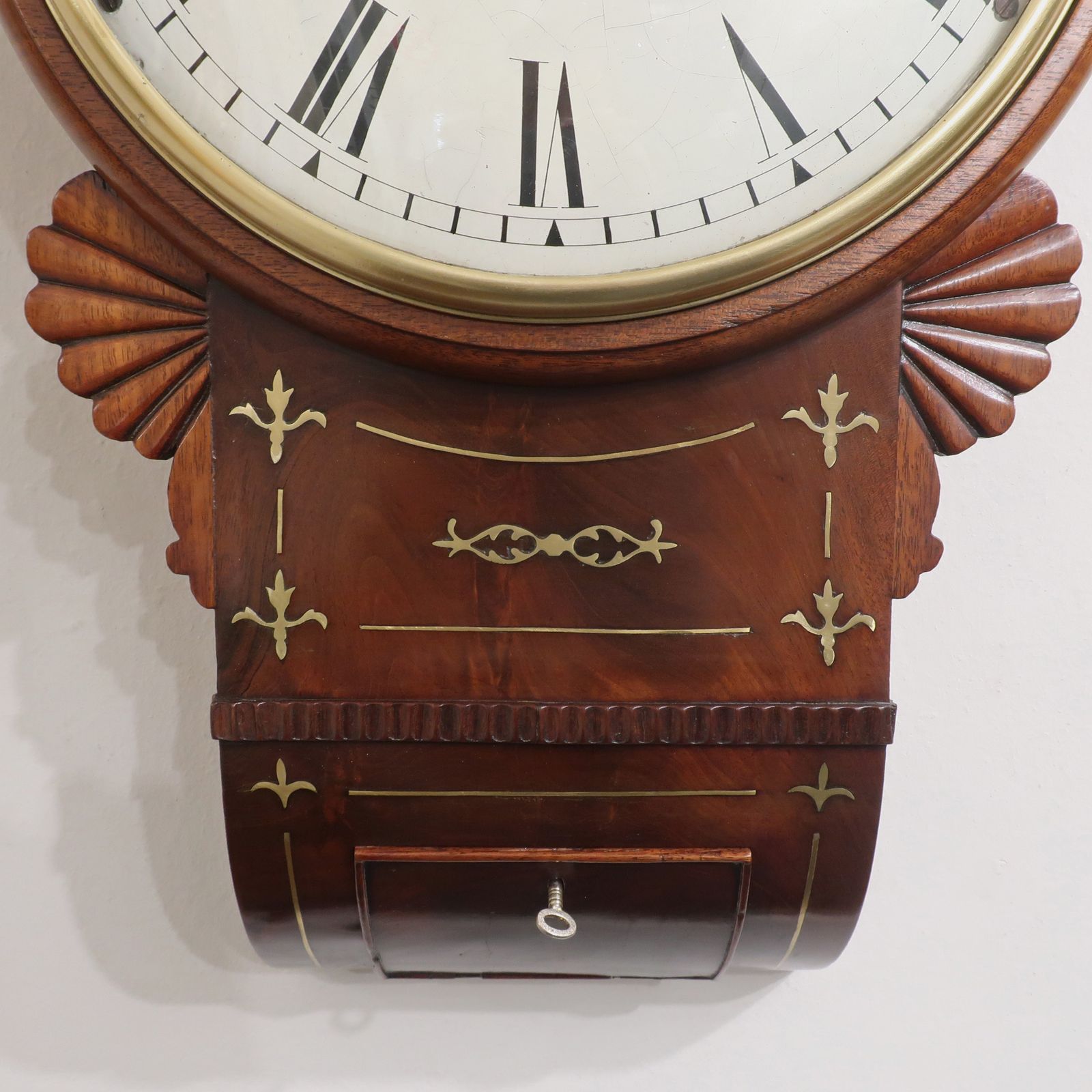 Victorian Drop Dial Wall Clock By Joseph Mansfield Of Shaftesbury photo 1845.0