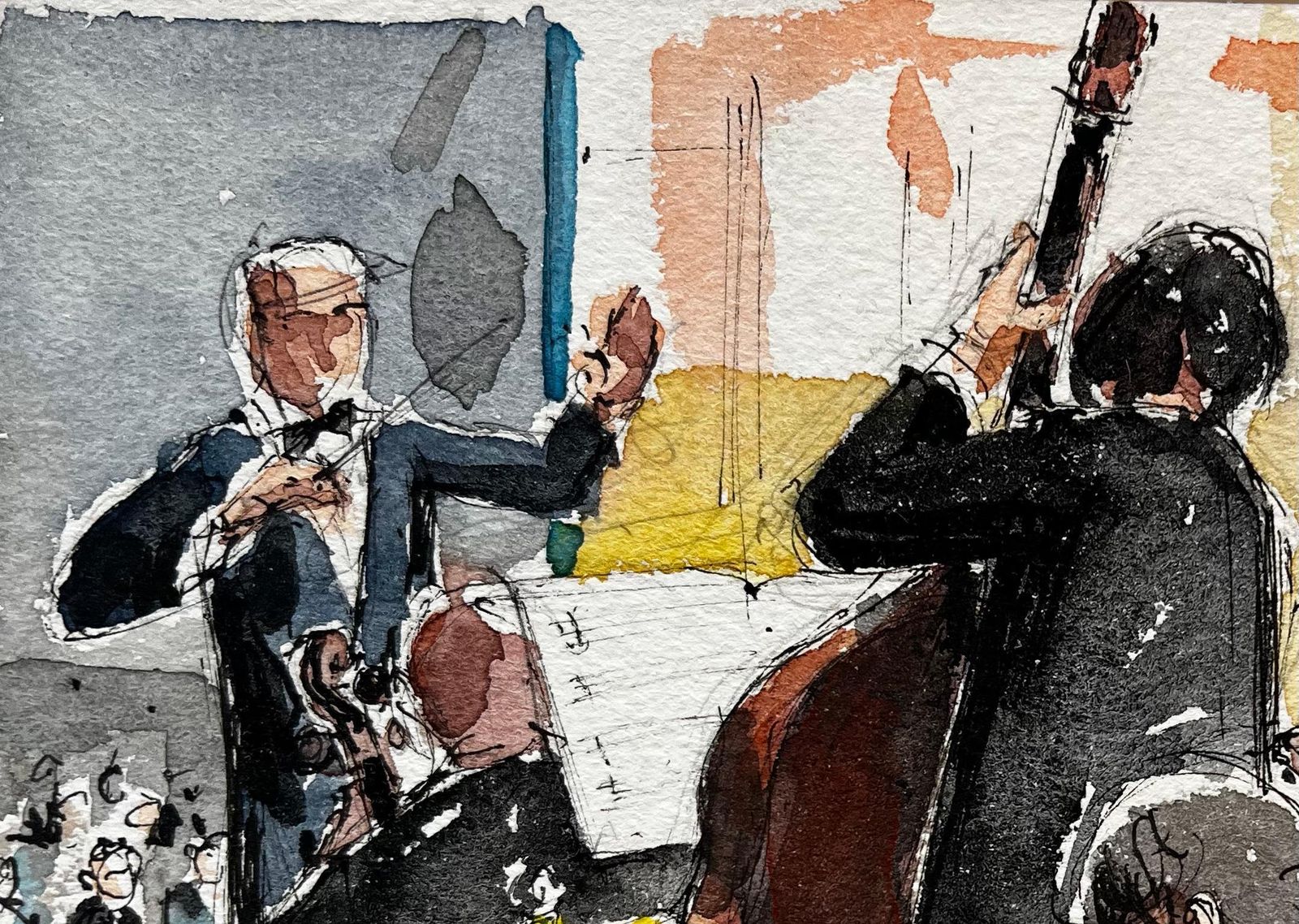 Pierre Neveuorchestra Rehearsal With Conductor And Musicians Classical Music Ensemble photo for sale