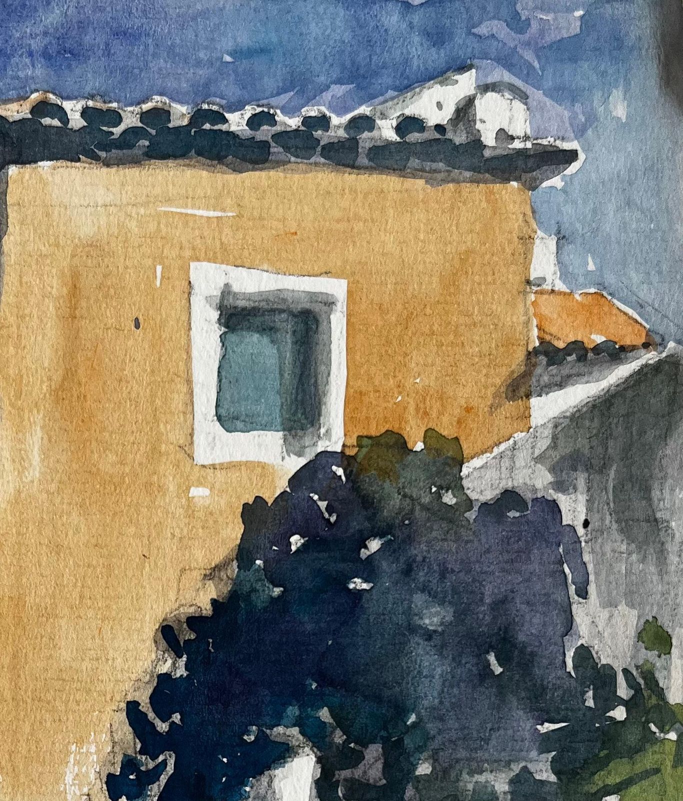 Pierre Neveusunlit Provence Street With Ochre House And Shaded Alley French Village Scene photo Art