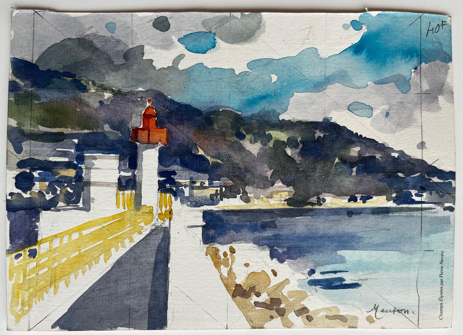 Pierre Neveumenton Lighthouse Mediterranean Seafront With Mountains French Coastal Scene photo furniture