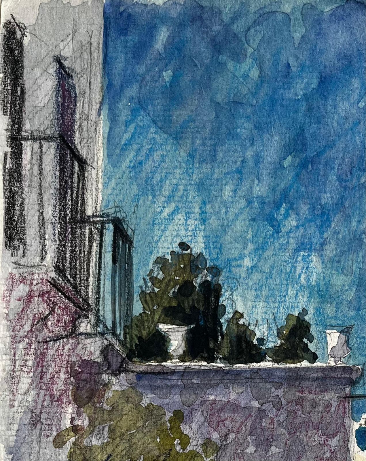 Pierre Neveusunlit Mediterranean Alley With Blue Door And Shadowed Walls French Village photo vinterior