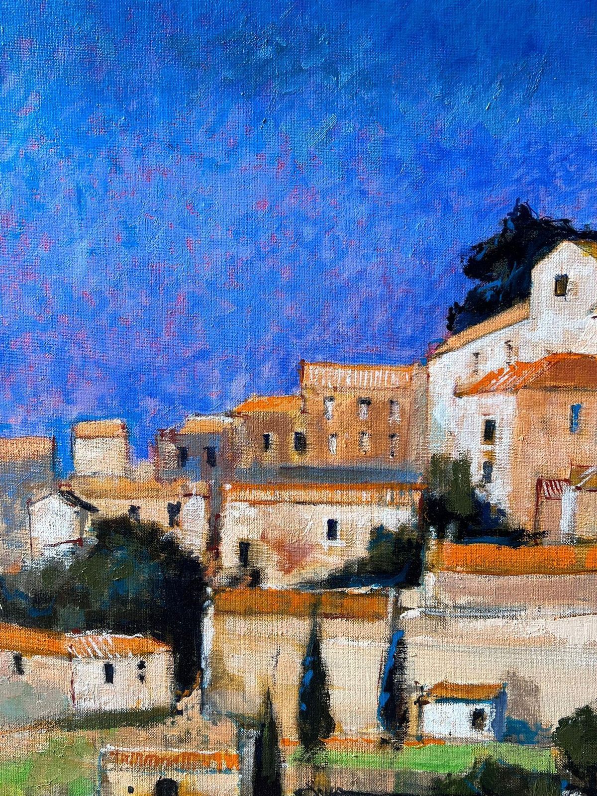 Pierre Neveuhuge French Contemporary Oil Painting Bonnieux Luberon Provence Village photo vinterior
