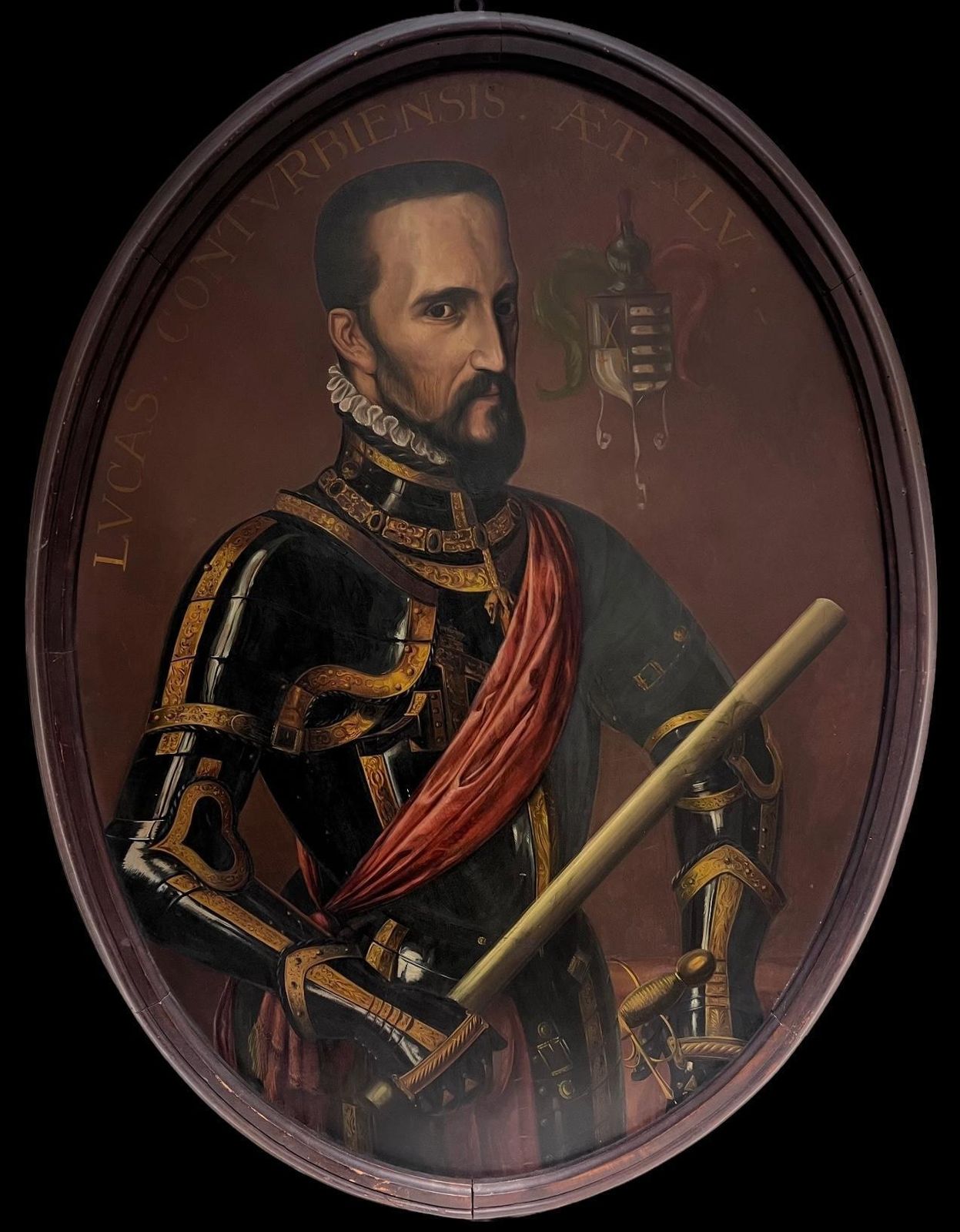 Spanish Antiquehuge Antique Oil Painting Portrait Fernando álvarez De Toledo 3rd Duke Of Alba