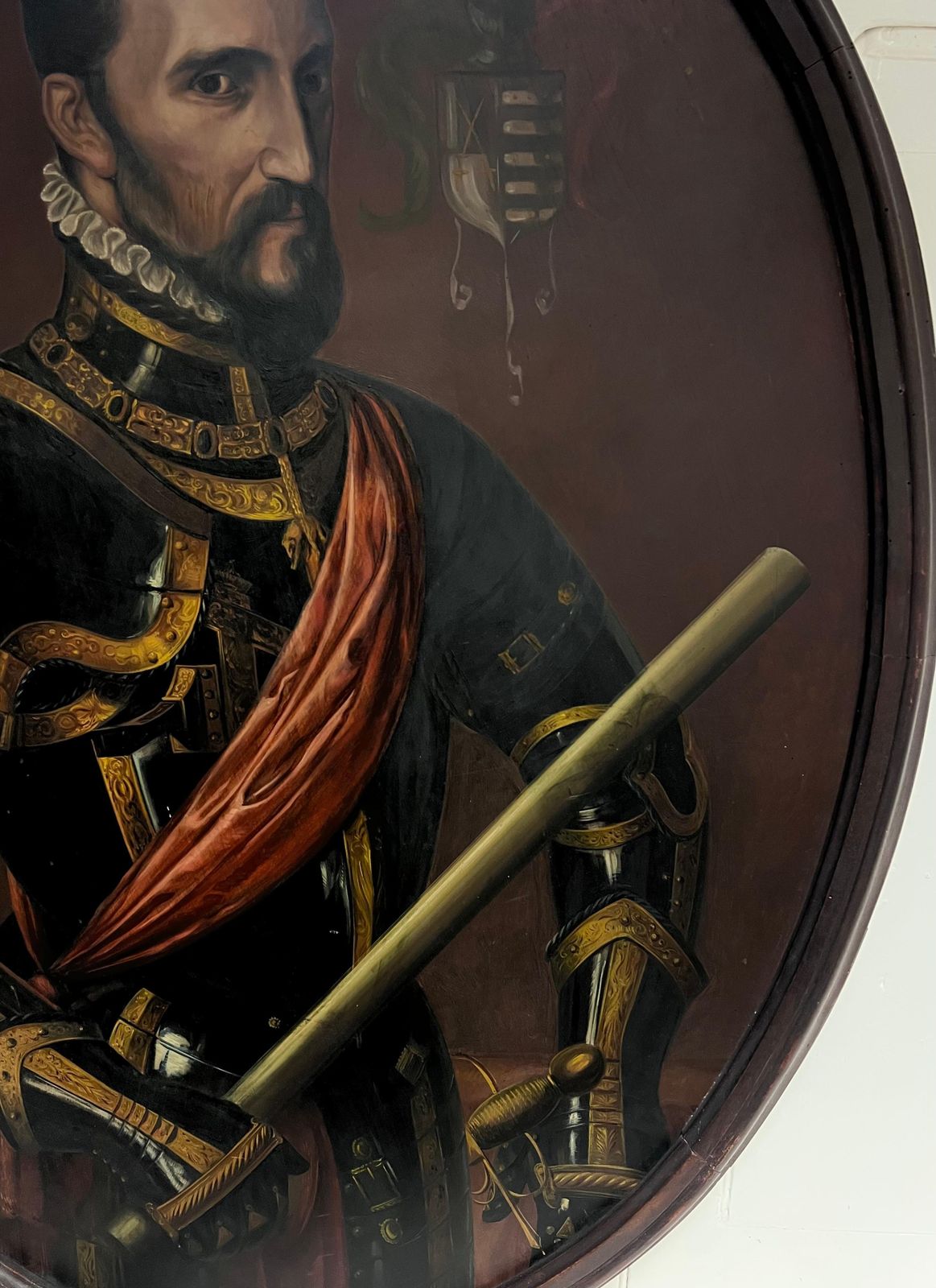 Spanish Antiquehuge Antique Oil Painting Portrait Fernando álvarez De Toledo 3rd Duke Of Alba photo furniture
