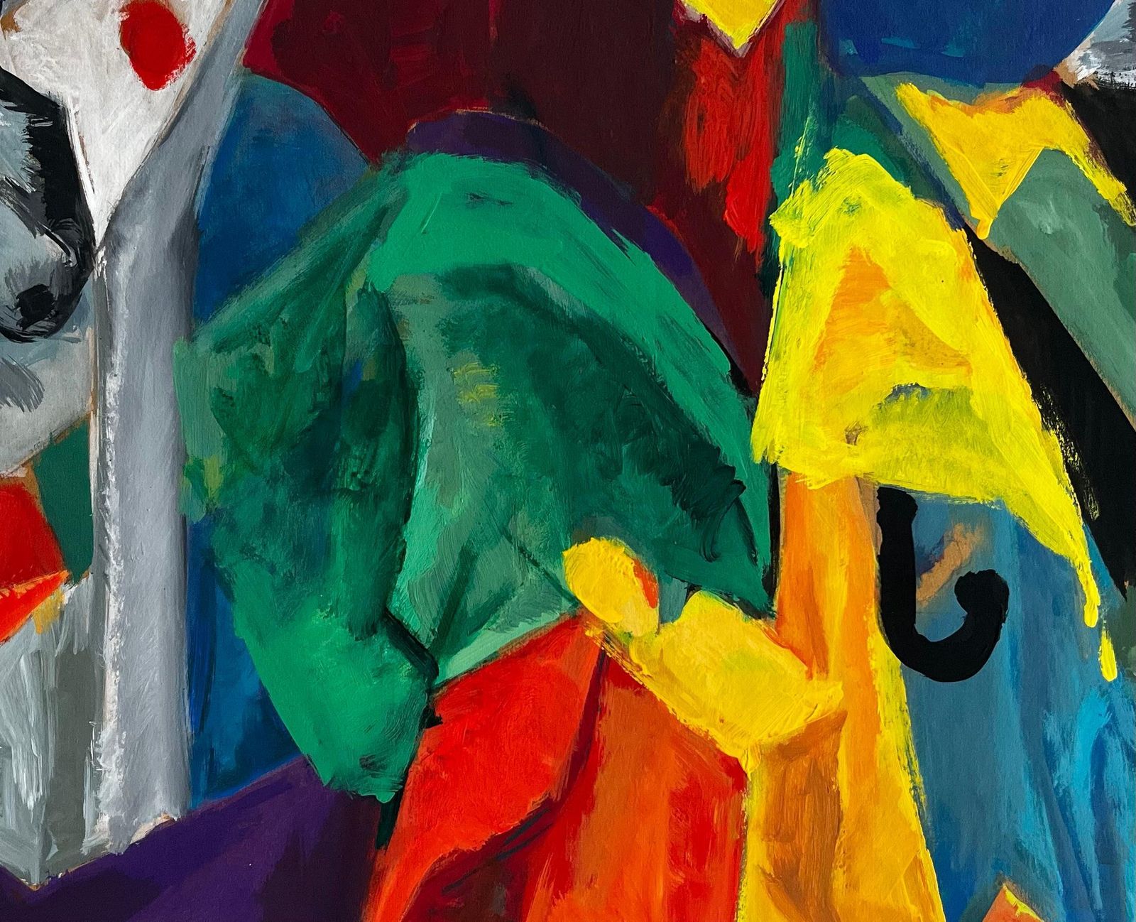 Guy Nicod Vibrant Abstract Expressionist Colour Field French Modernist Gouache photo buy