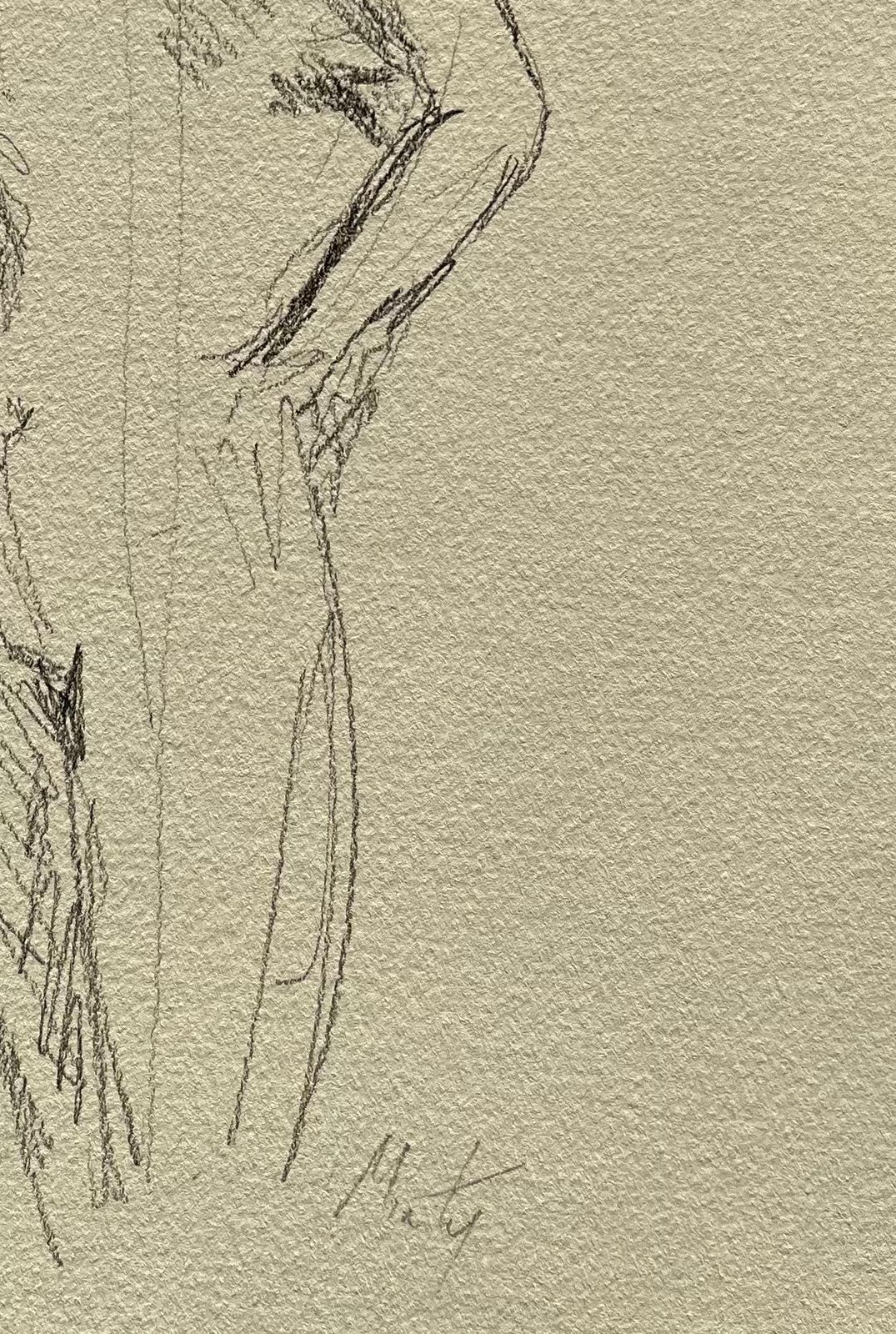 Minty Ramseyturning Nude Male Figure Sketch In Pencil On Paper2025 photo 219.0