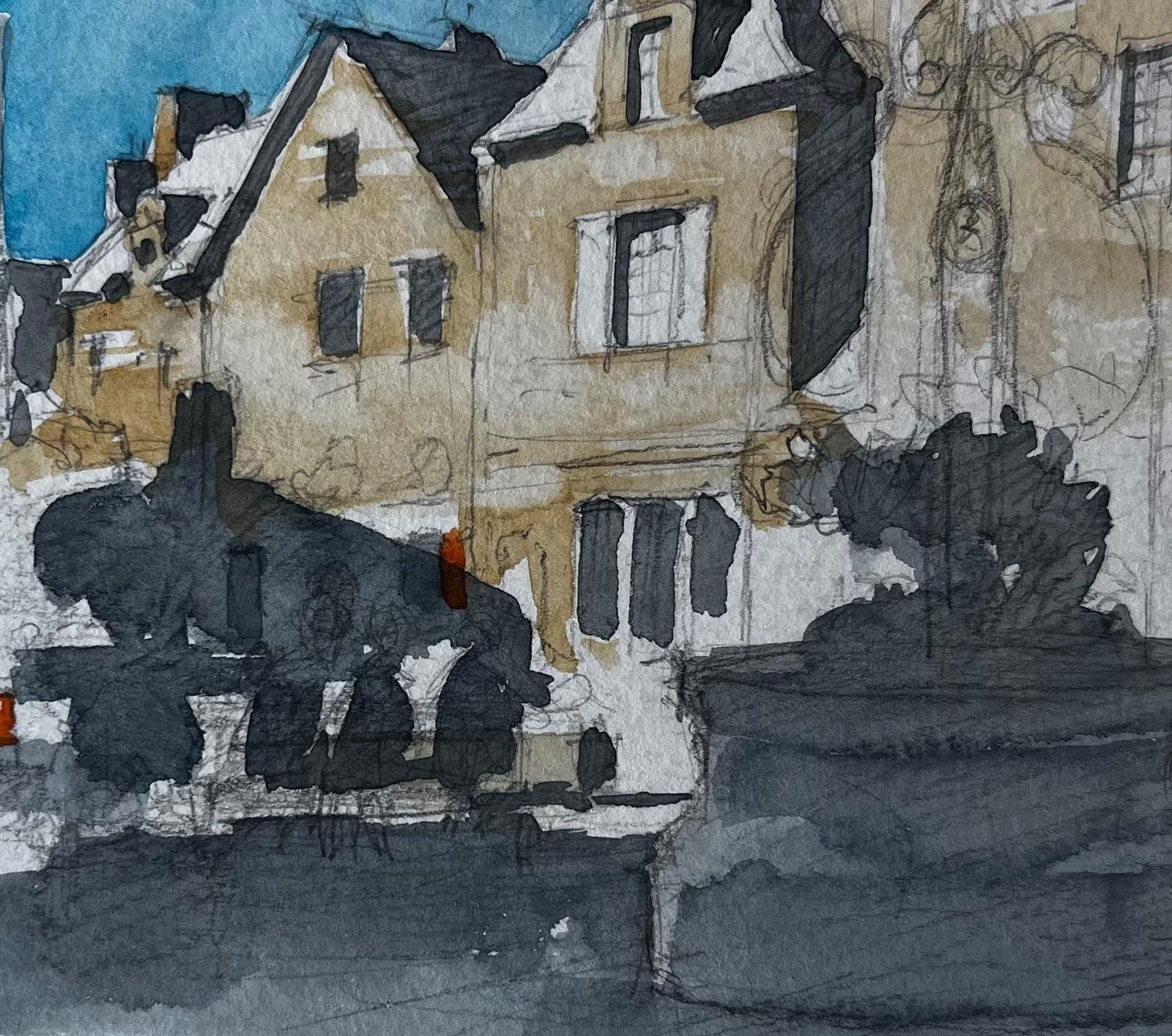 Pierre Neveurochefort En Terre Brittany Village Square Stone Fountain French Street Scene photo buy