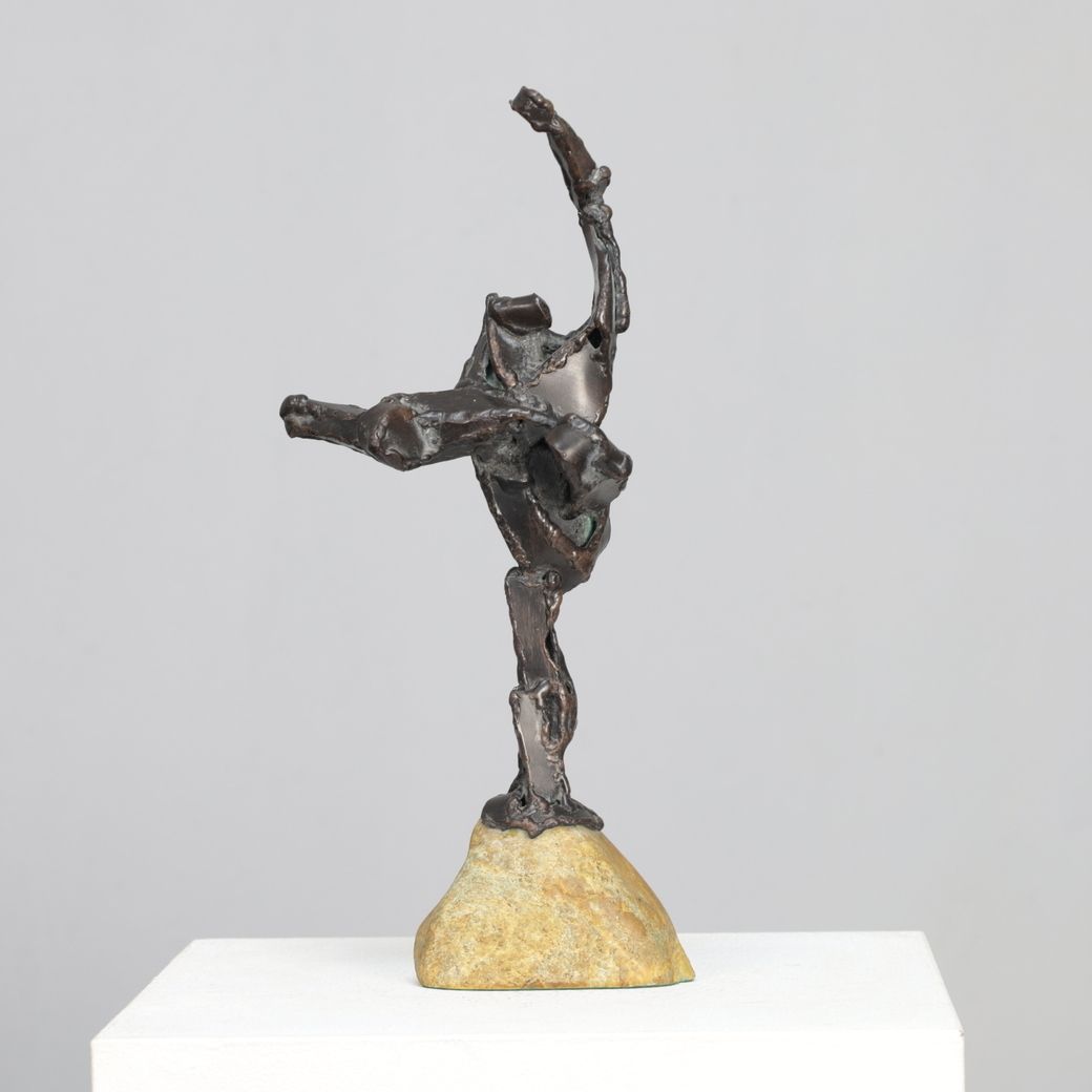 Bronze Sculpture By Dutch Artist Hugo Hol, 1970s photo Art