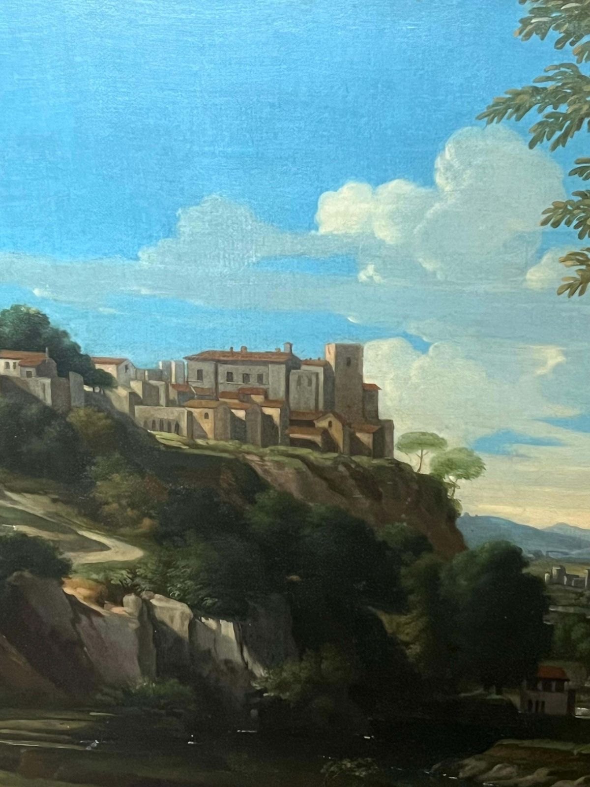 Fine 18th Century Italian Classical Huge Oil Painting Figures Animals Landscape photo for sale