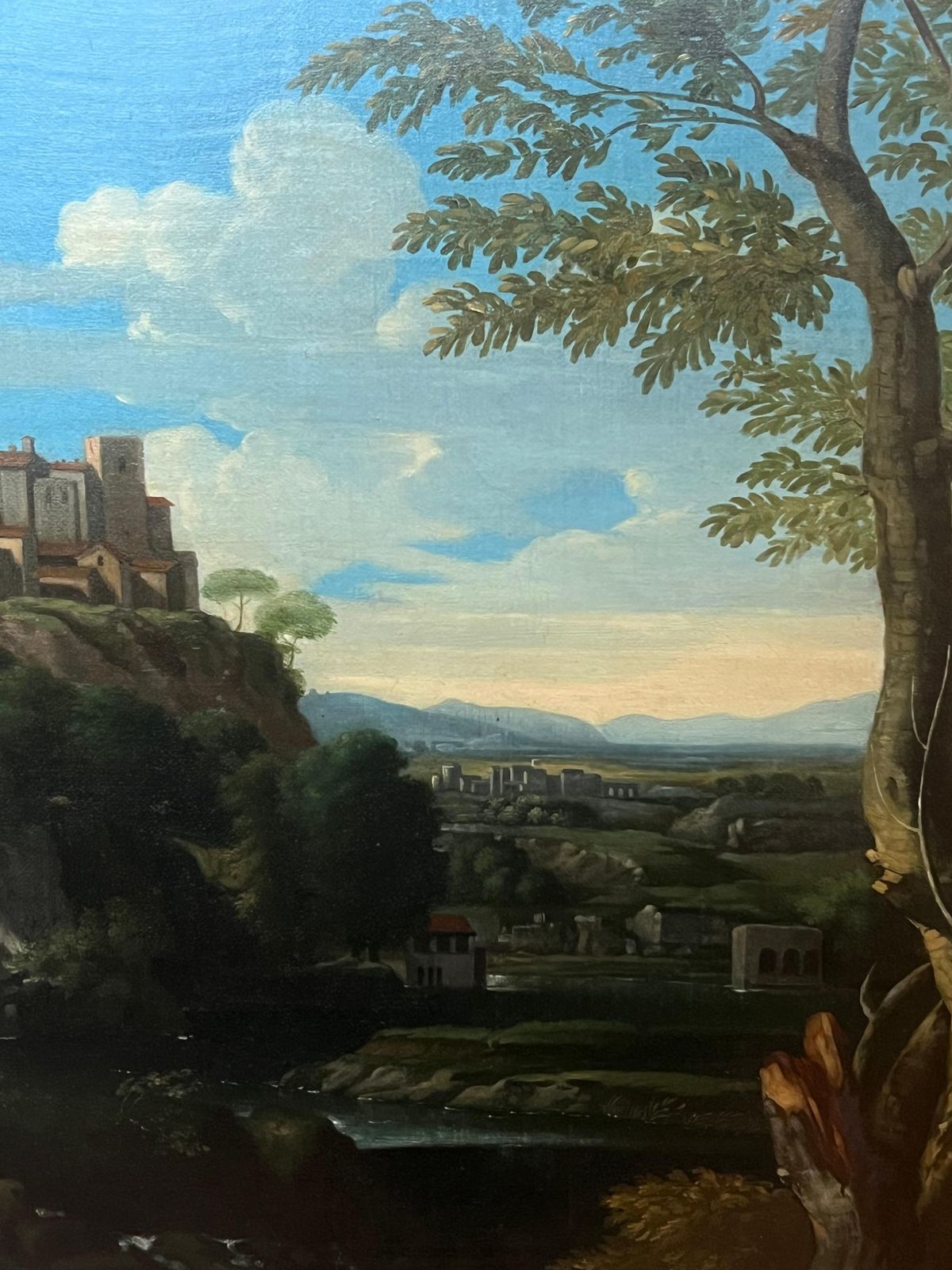 Fine 18th Century Italian Classical Huge Oil Painting Figures Animals Landscape photo buy