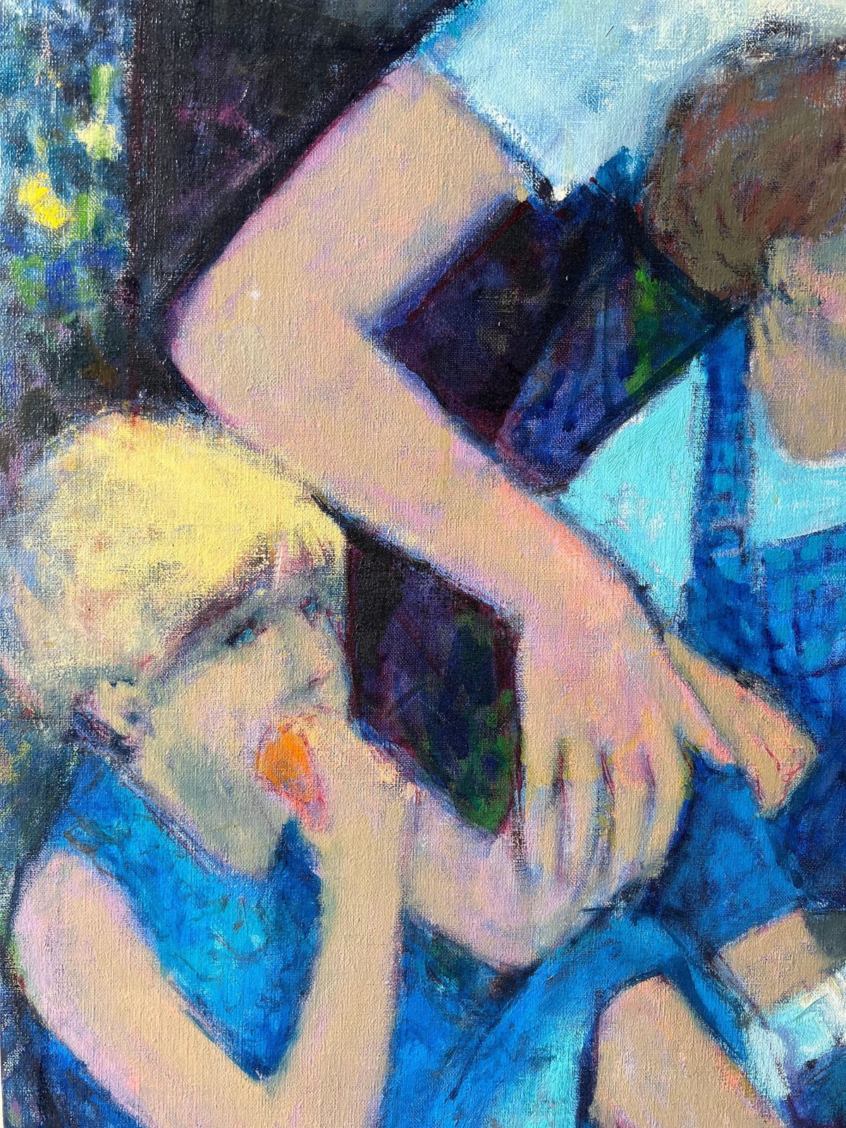 Pierre Neveufamily Picnic With Children Eating Fruit Beneath Sunlit Tree French Oil Painting photo 1249.0