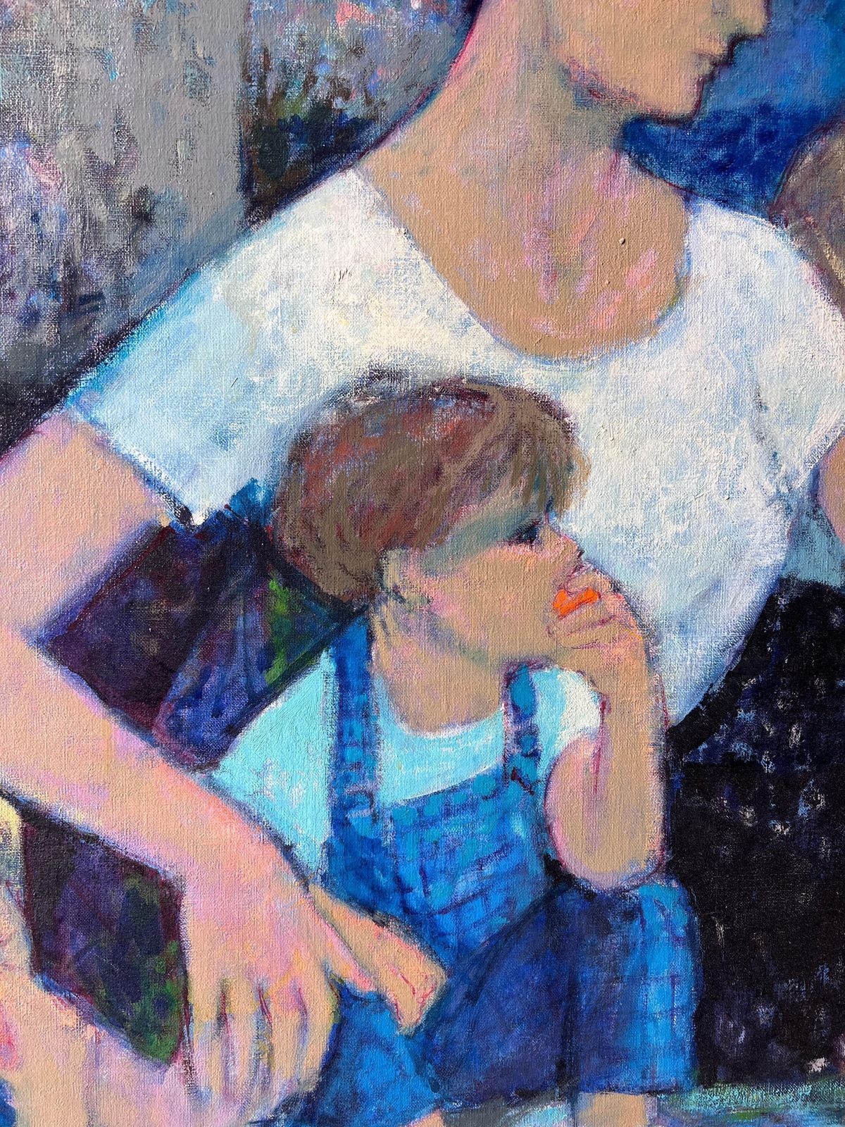 Pierre Neveufamily Picnic With Children Eating Fruit Beneath Sunlit Tree French Oil Painting photo vinterior