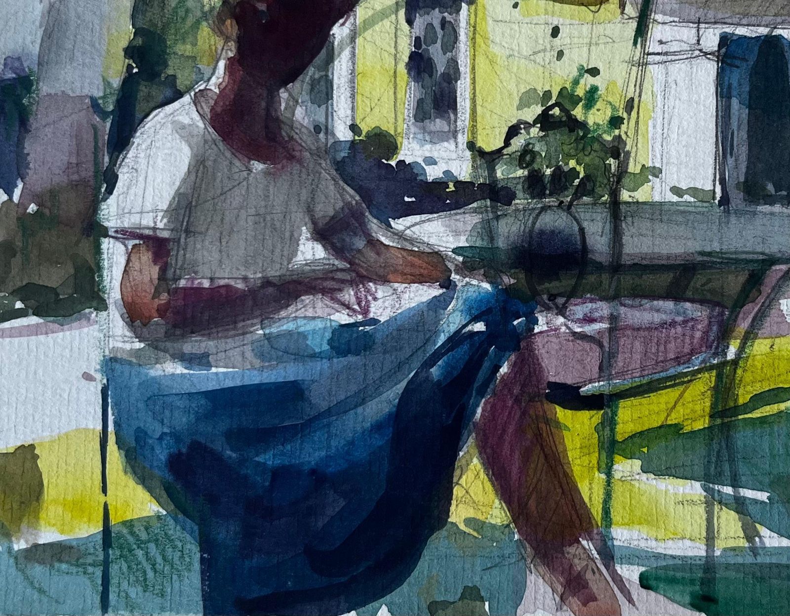 Pierre Neveugarden Shade French Terrace Figure Study By Pierre Neveu photo 393.0