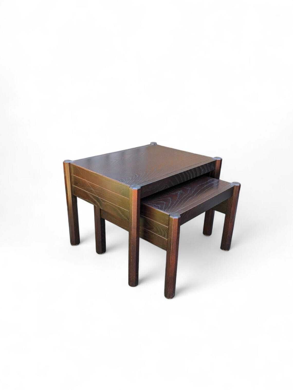 Dutch Design Nesting Tables In Teak And Veneer  Mid Century Modern Side Tables photo furniture