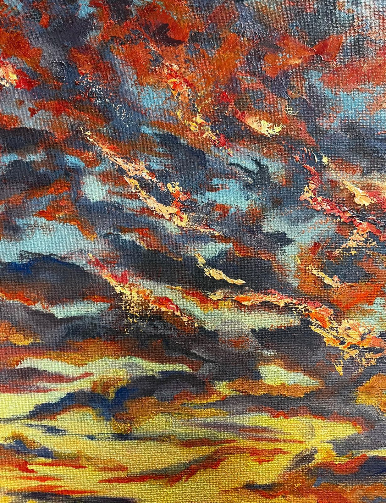 Minty Ramseysanta Cruz Pier California Original Oil On Canvas Vibrant Sunset Seascape2024 photo vinterior