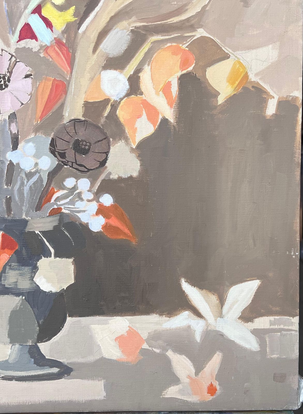 Laure Noetzin Azam (French 1929 2024)fine 20th Century French Post Cubist Oil Painting Still Life Flowers photo buy