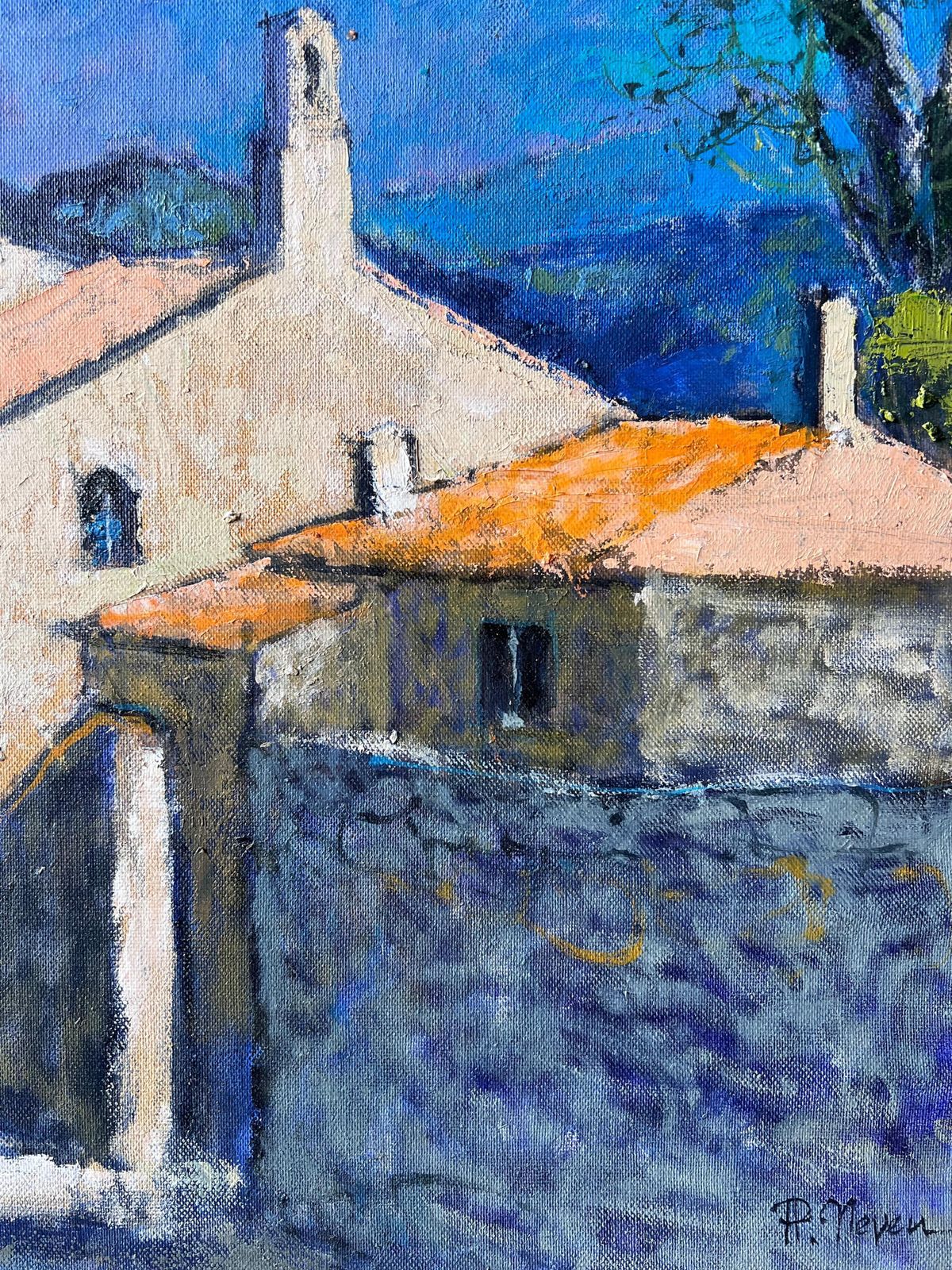 Pierre Neveusunlit Village Street In Provence Post Impressionist French Oil Painting photo Art