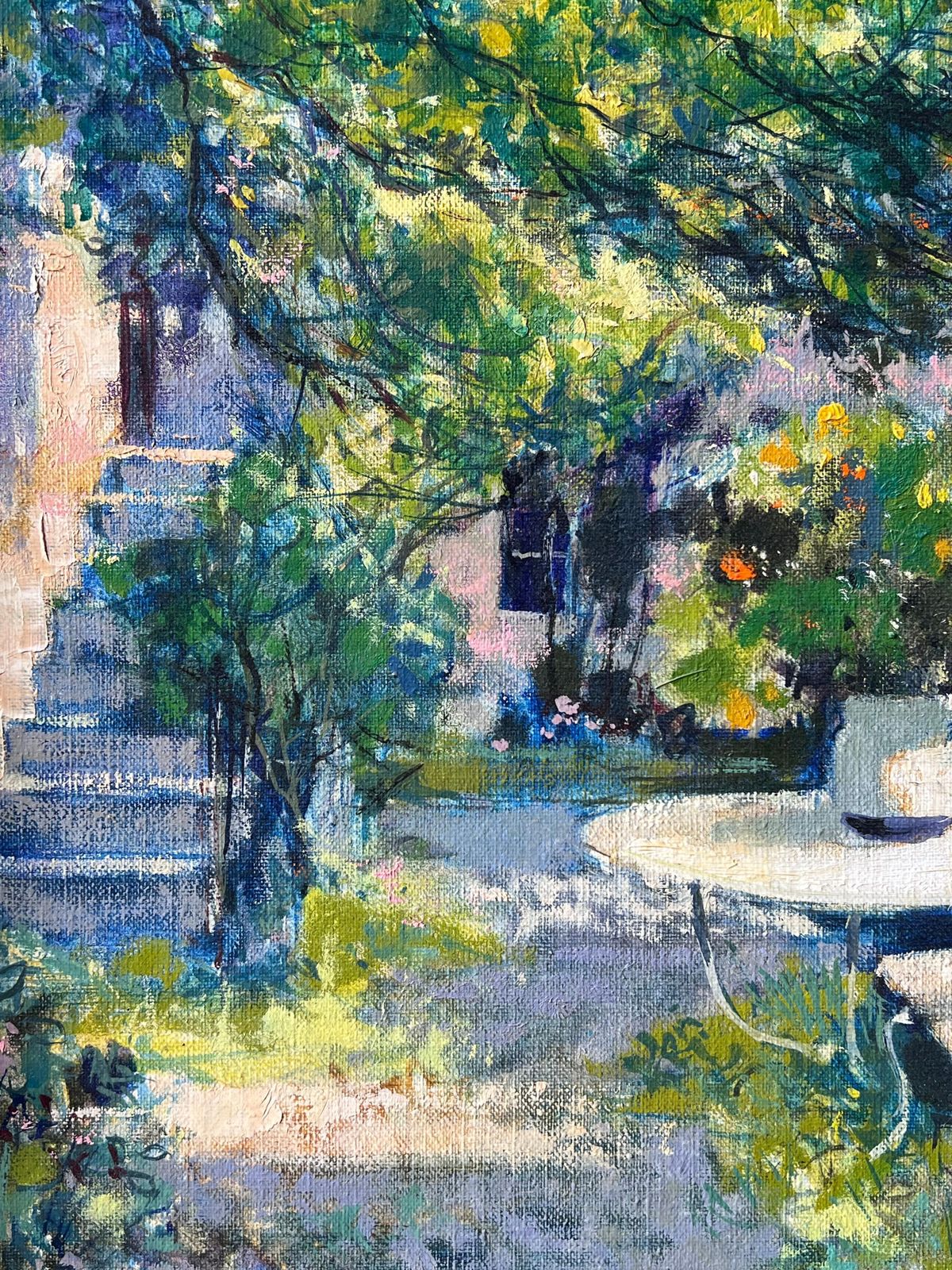 Pierre Neveule Jardin En Provence Old Stone Garden & House French Impressionist Oil Painting photo vinterior