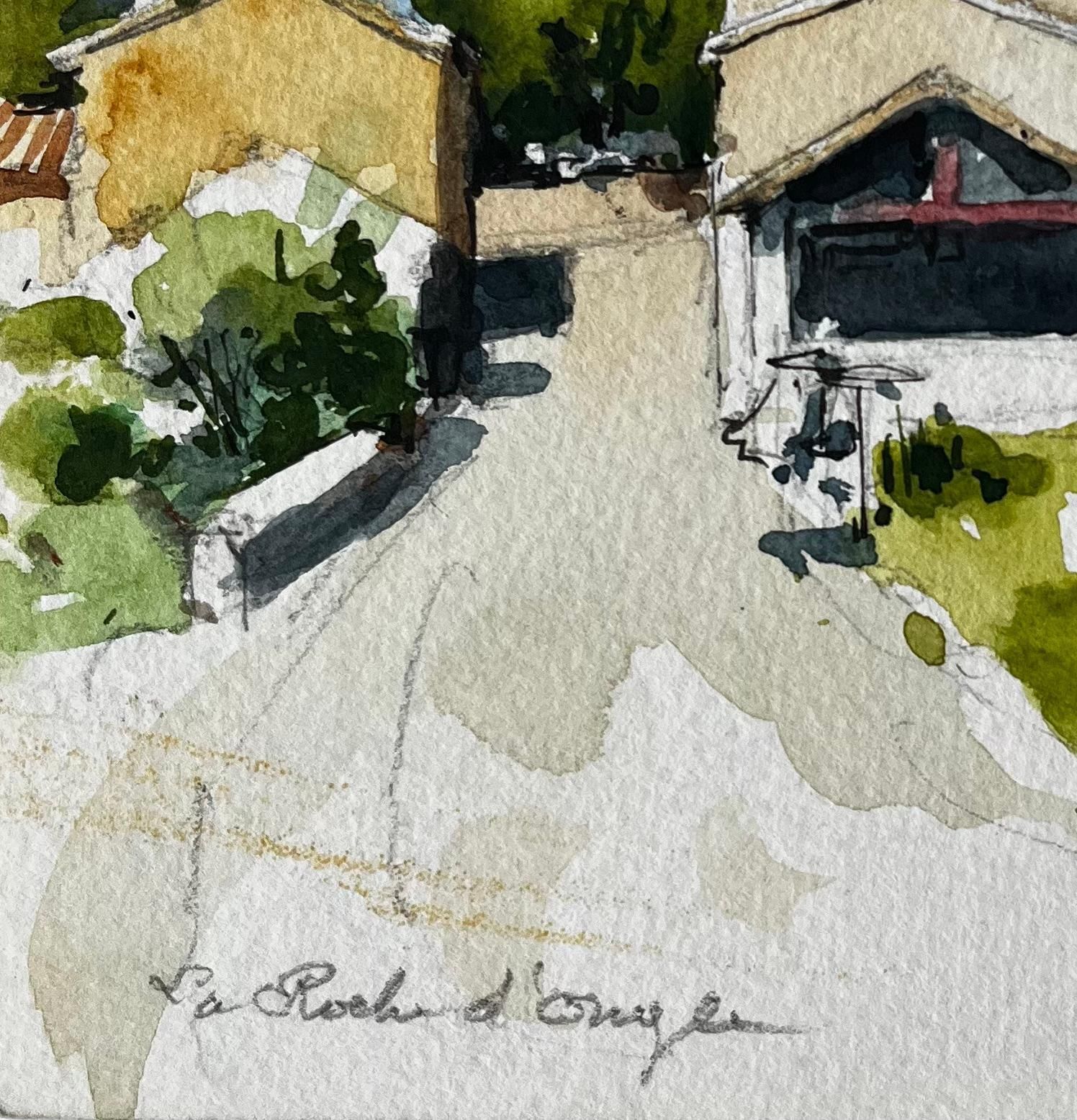 Pierre Neveula Roche D’ougla Village Street And Church French Countryside Watercolour photo vinterior