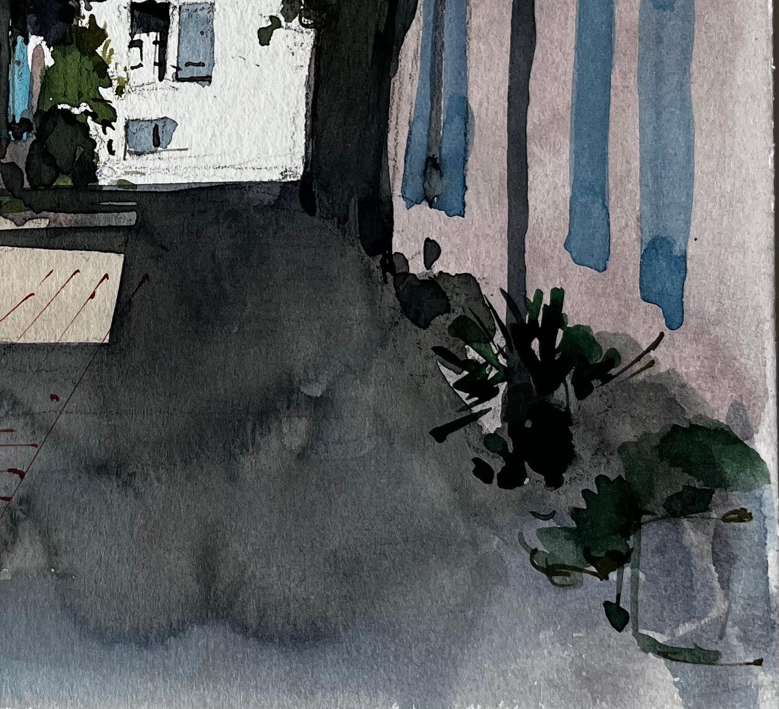 Pierre Neveusunlit Street And Whitewashed Houses In Noirmoutier French Coastal Village Study photo 617.0