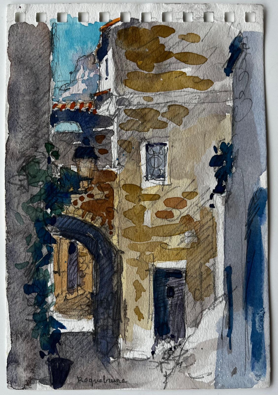 Pierre Neveuroquebrune Stone Archway And Sunlit Facade French Riviera Street Scene photo furniture