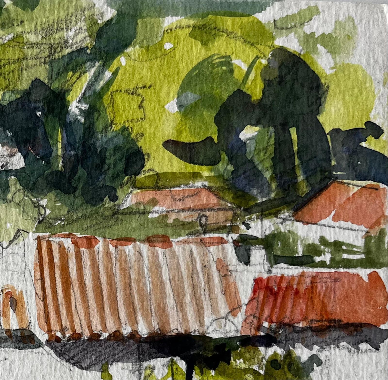 Pierre Neveucountryside Houses Near Château De Culinon French Landscape photo Art