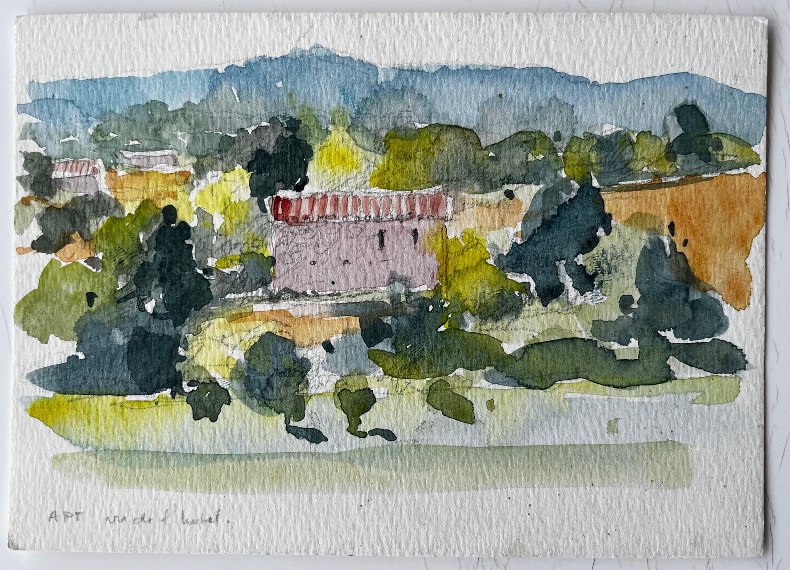 Pierre Neveuapt Countryside Farmhouse Landscape Watercolour French Post Impressionist photo furniture