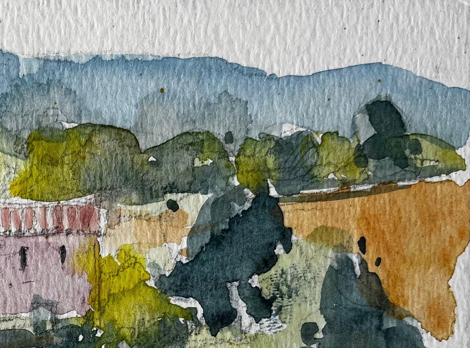 Pierre Neveuapt Countryside Farmhouse Landscape Watercolour French Post Impressionist photo Art