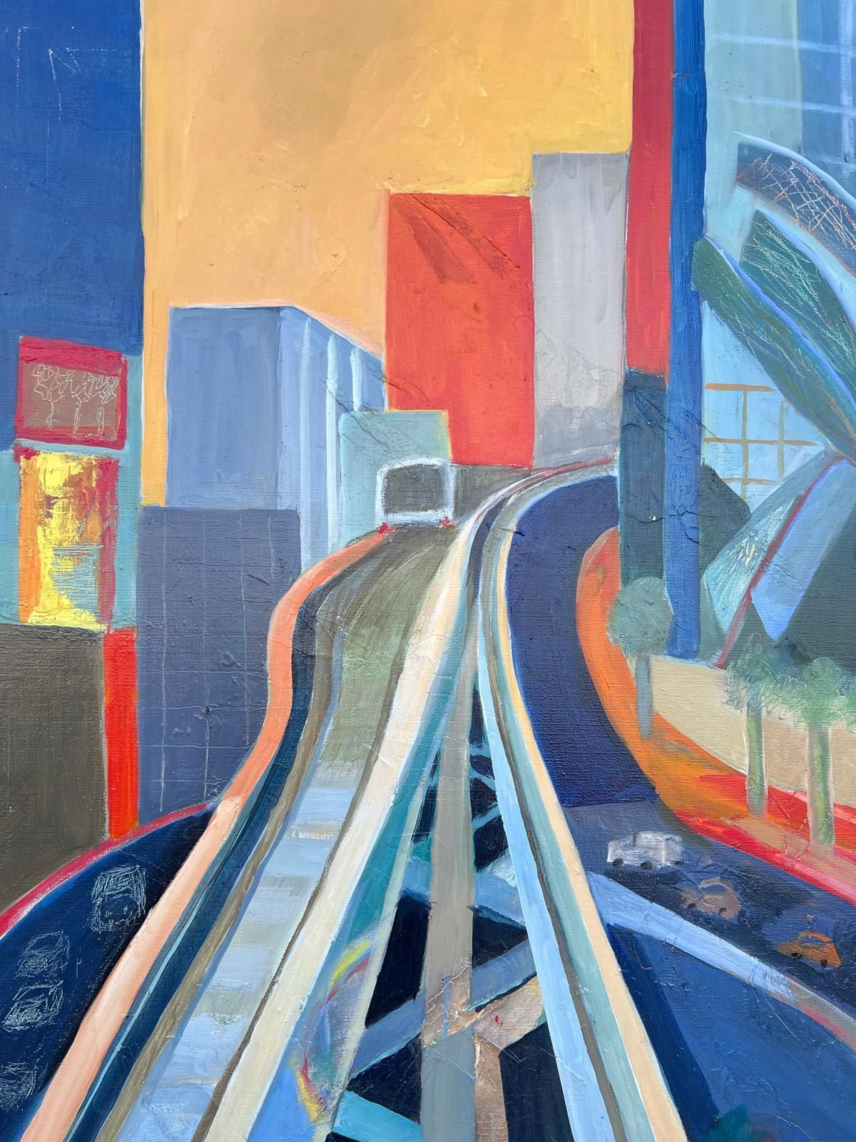 Jacqueline Verdet (1931 2023)huge French Contemporary Modernist Abstract Oil Painting Urban Jungle photo 1886.0