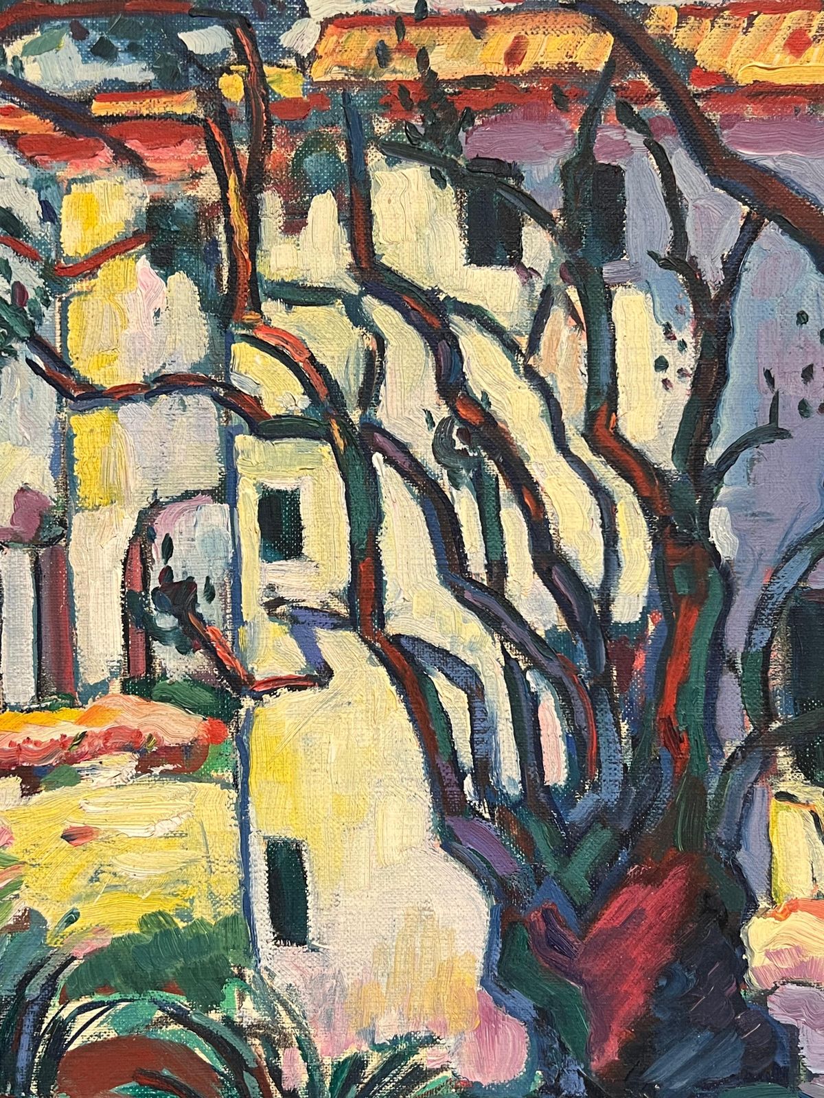 Guy Pichonvibrant Mediterranean Villa Among Trees Bold Impressionist Oil Painting20th Century photo for sale