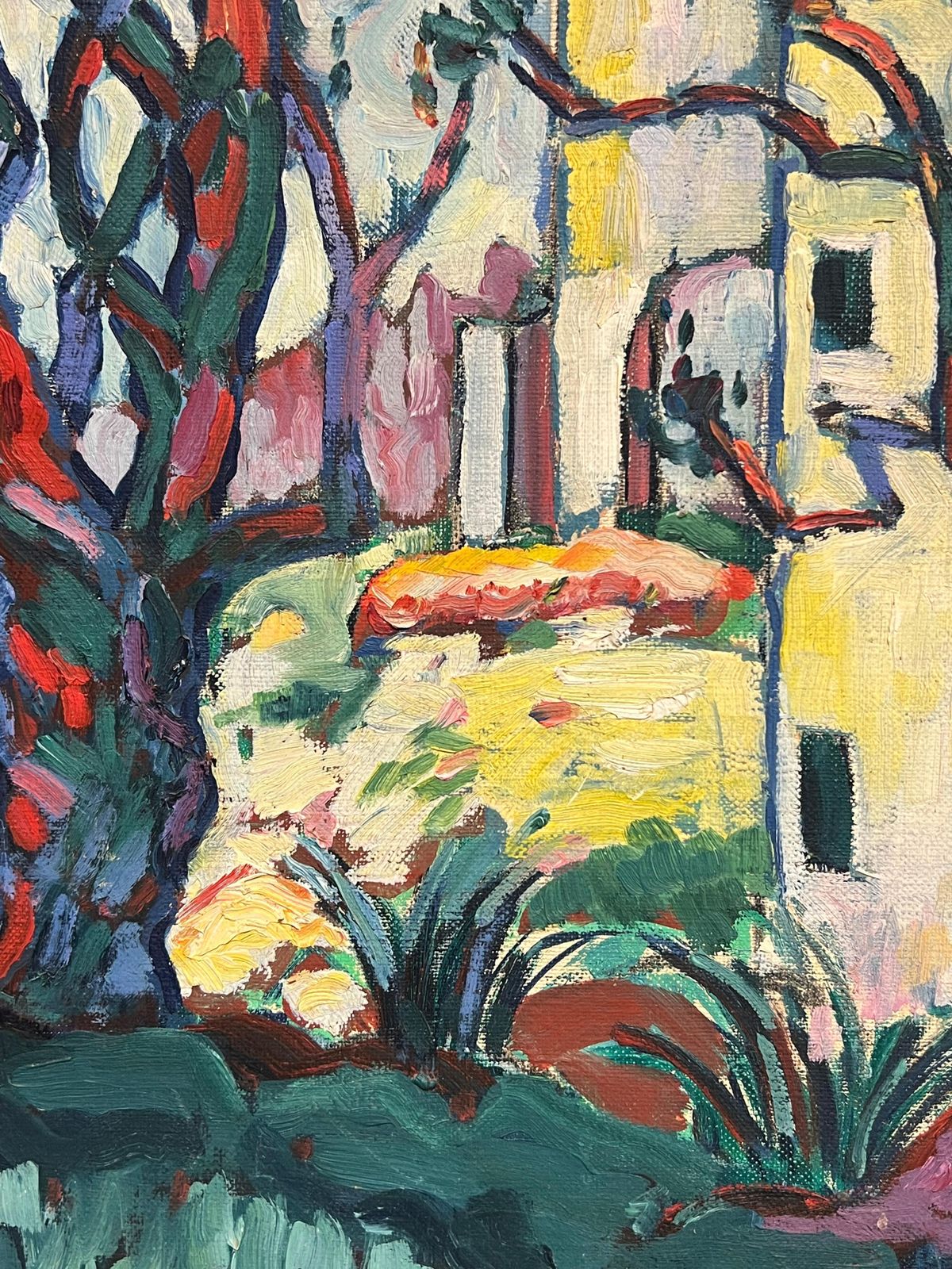 Guy Pichonvibrant Mediterranean Villa Among Trees Bold Impressionist Oil Painting20th Century photo 688.0
