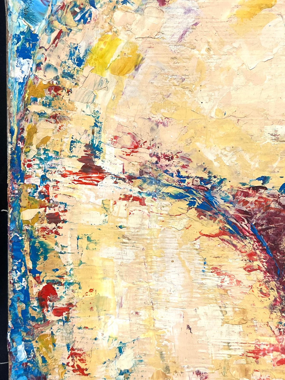 French Schoolabstract Nude Female Form Bold Textured Expressionist 20thc French Oil Paintingmid 20th Century photo vinterior