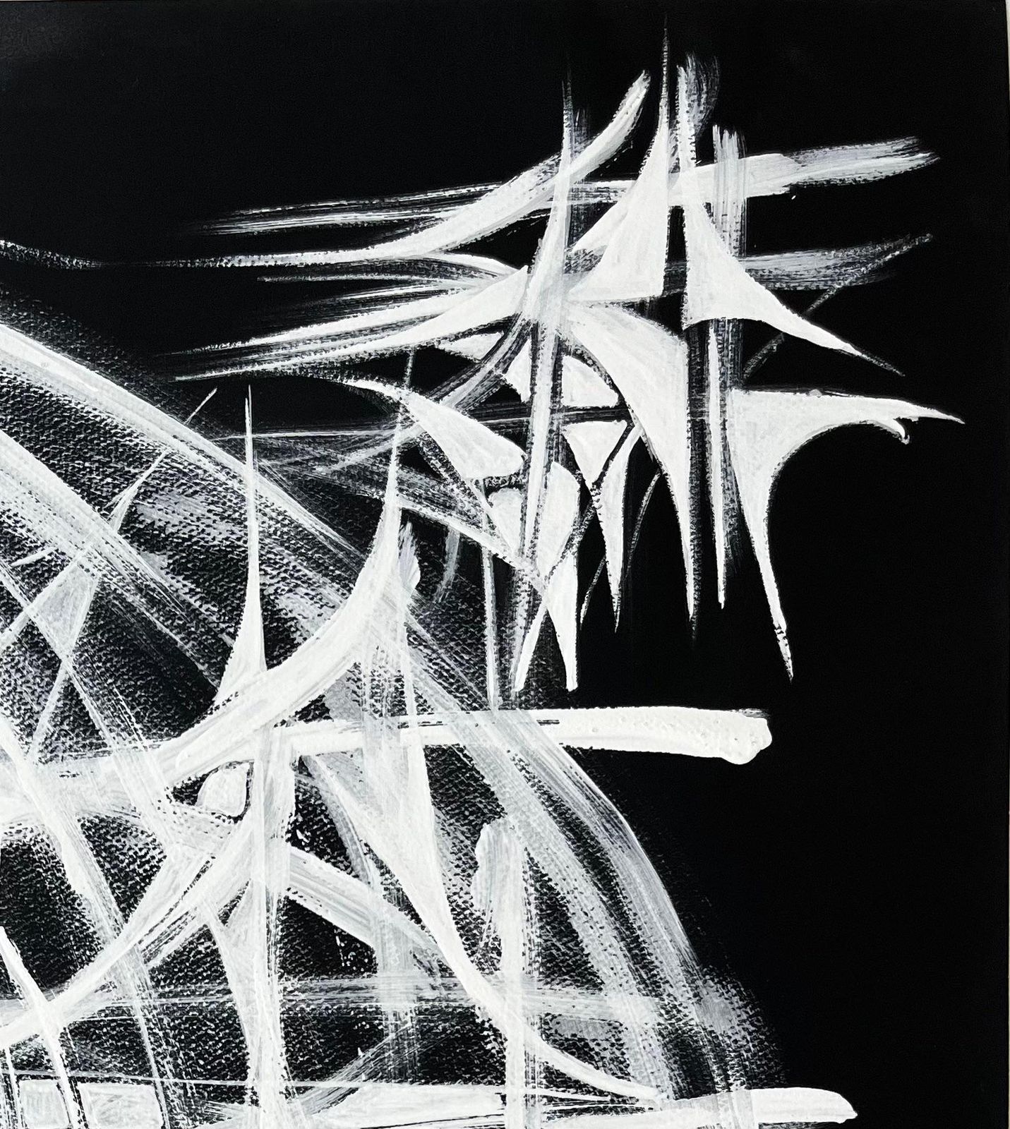Serge Guerin (1916)mid Century French Black And White Geometric Abstract Composition photo for sale