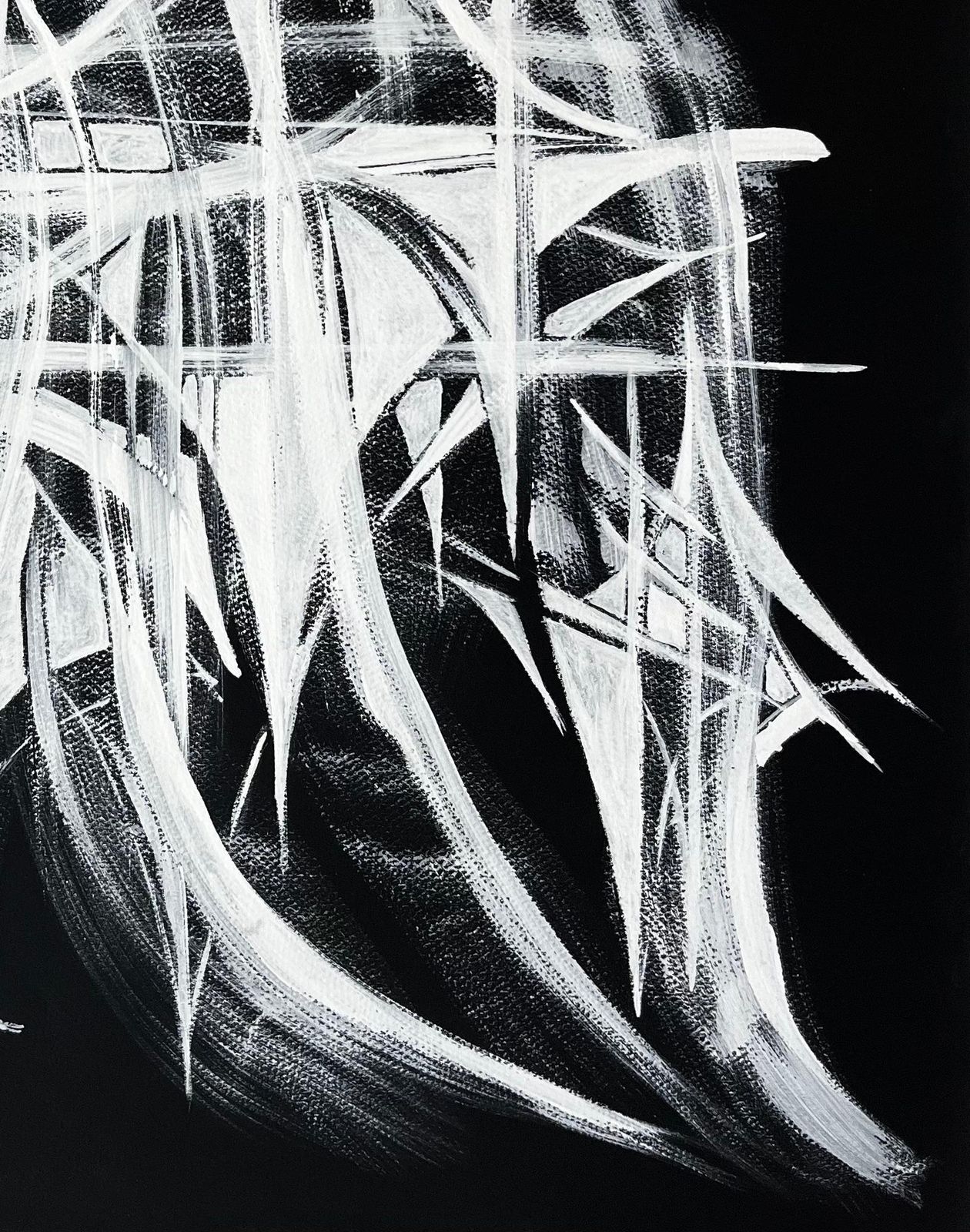 Serge Guerin (1916)mid Century French Black And White Geometric Abstract Composition photo Art