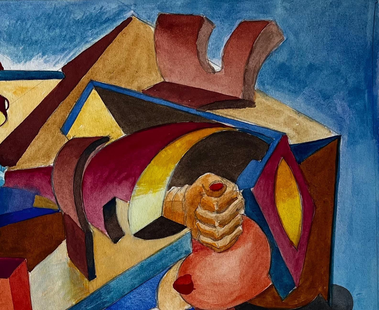 Abstract Interior Composition French Modernist Watercolour By Guy Nicod photo Art