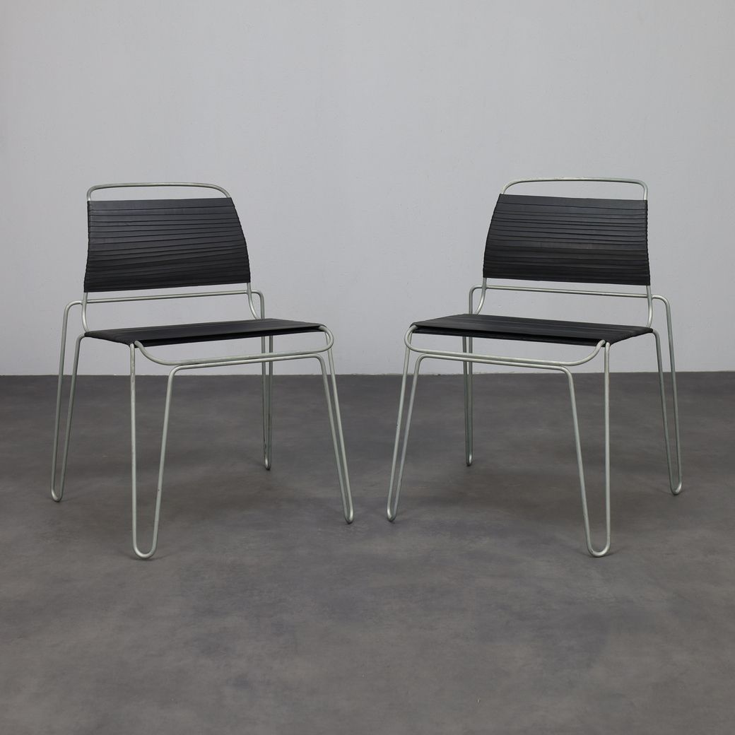 Pair Of “Rubber Band” Chairs By Tom Dixon, Uk, 2005