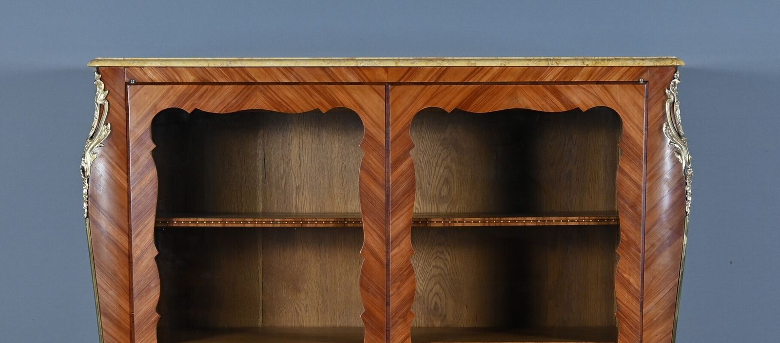 Small Rosewood Marquetry Display Bookcase Louis XV Style – Early 20th Century photo buy