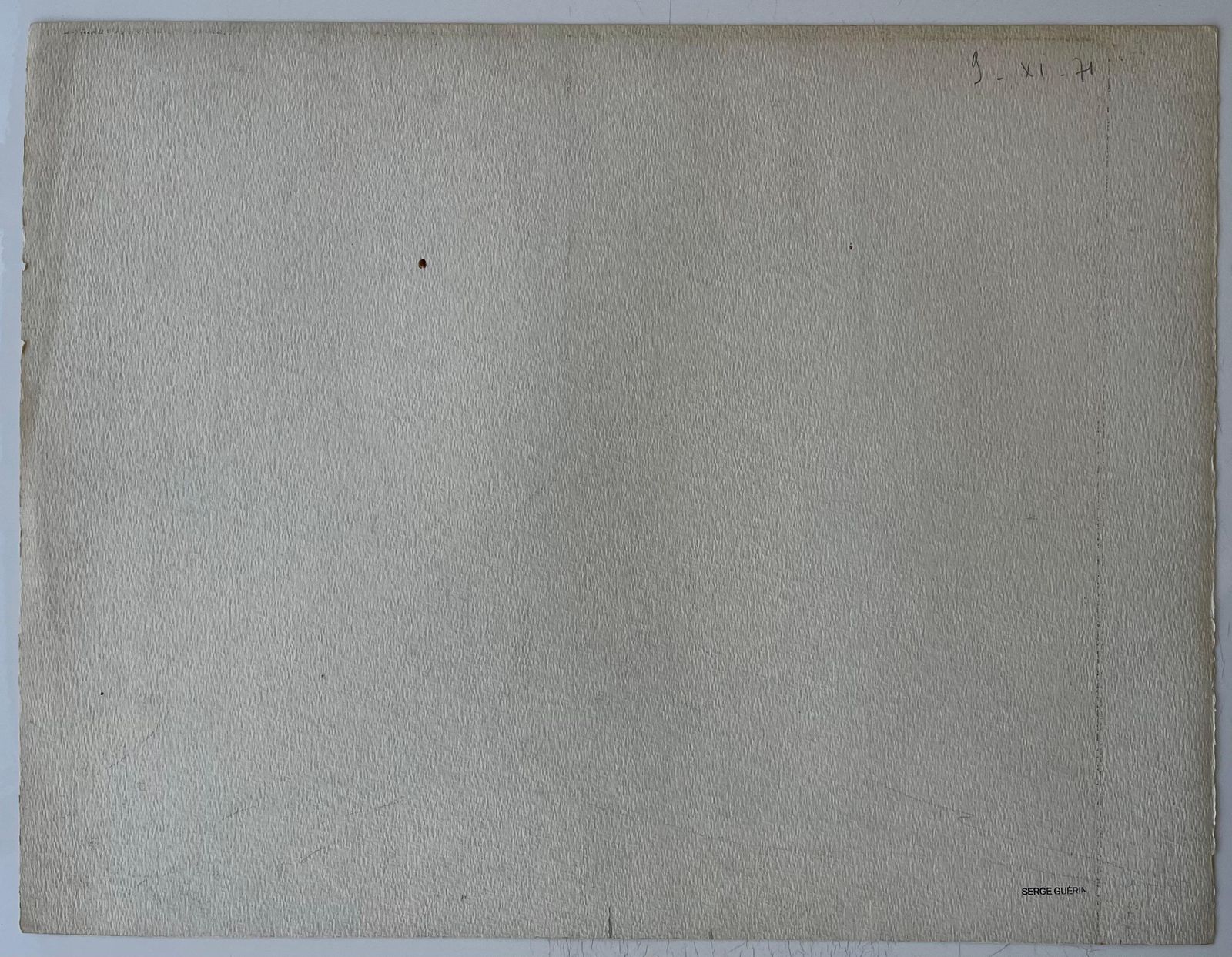 Serge Guerin (1916)mid Century French Abstract Architectural Ink Drawing Signed Serge Guerin photo vintage