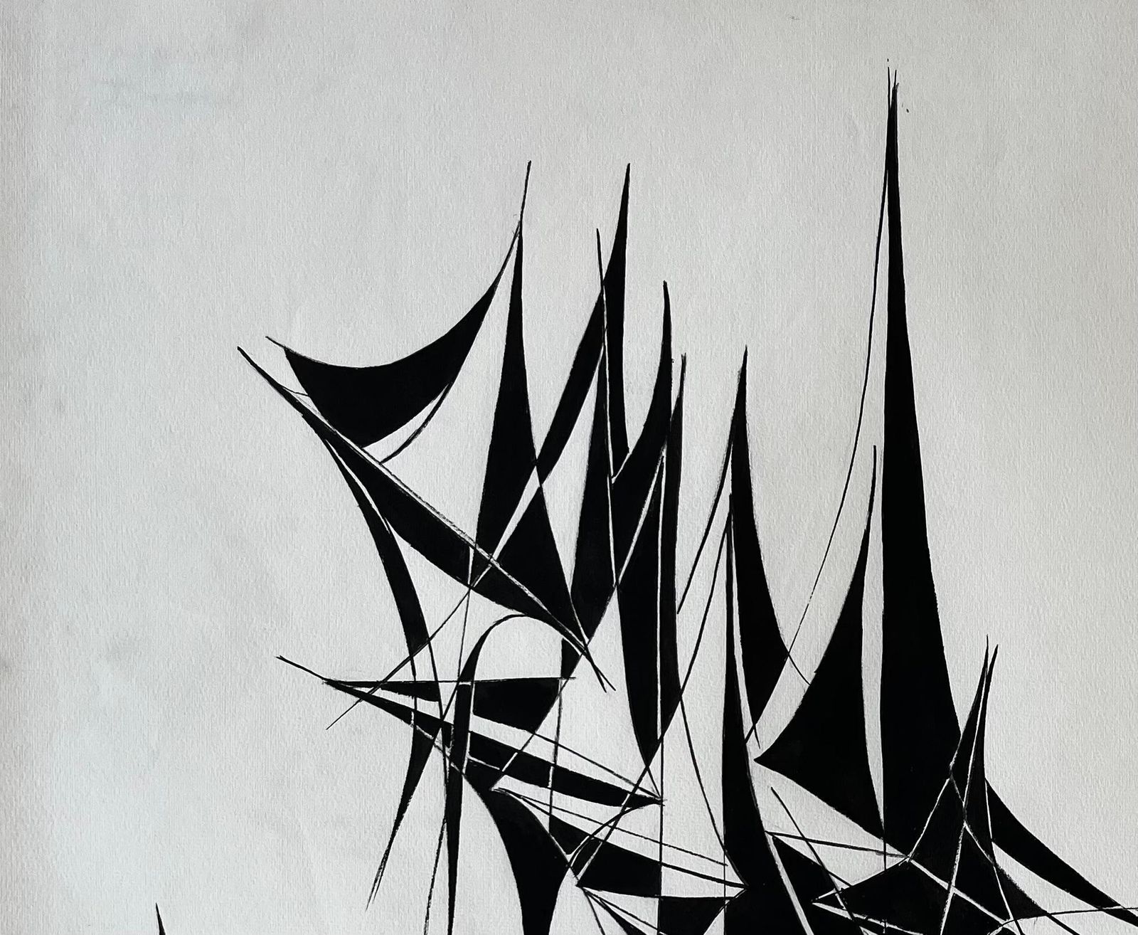 Serge Guerin (1916)abstract Linear Composition 1969 By Serge Guerin French B19161969 photo Art