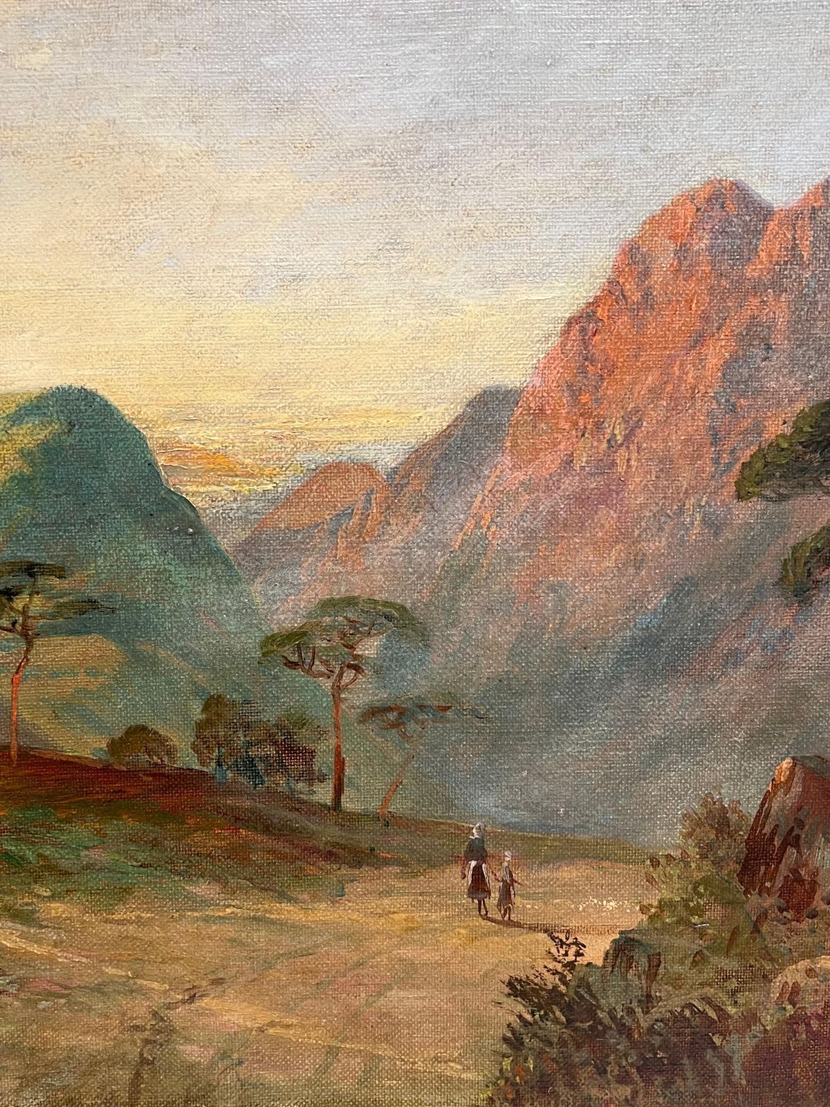 F. E. Jamiesonantique Oil Scottish Highlands Oil Painting The Pass At Killiecrankie Pitlochry1920's photo furniture