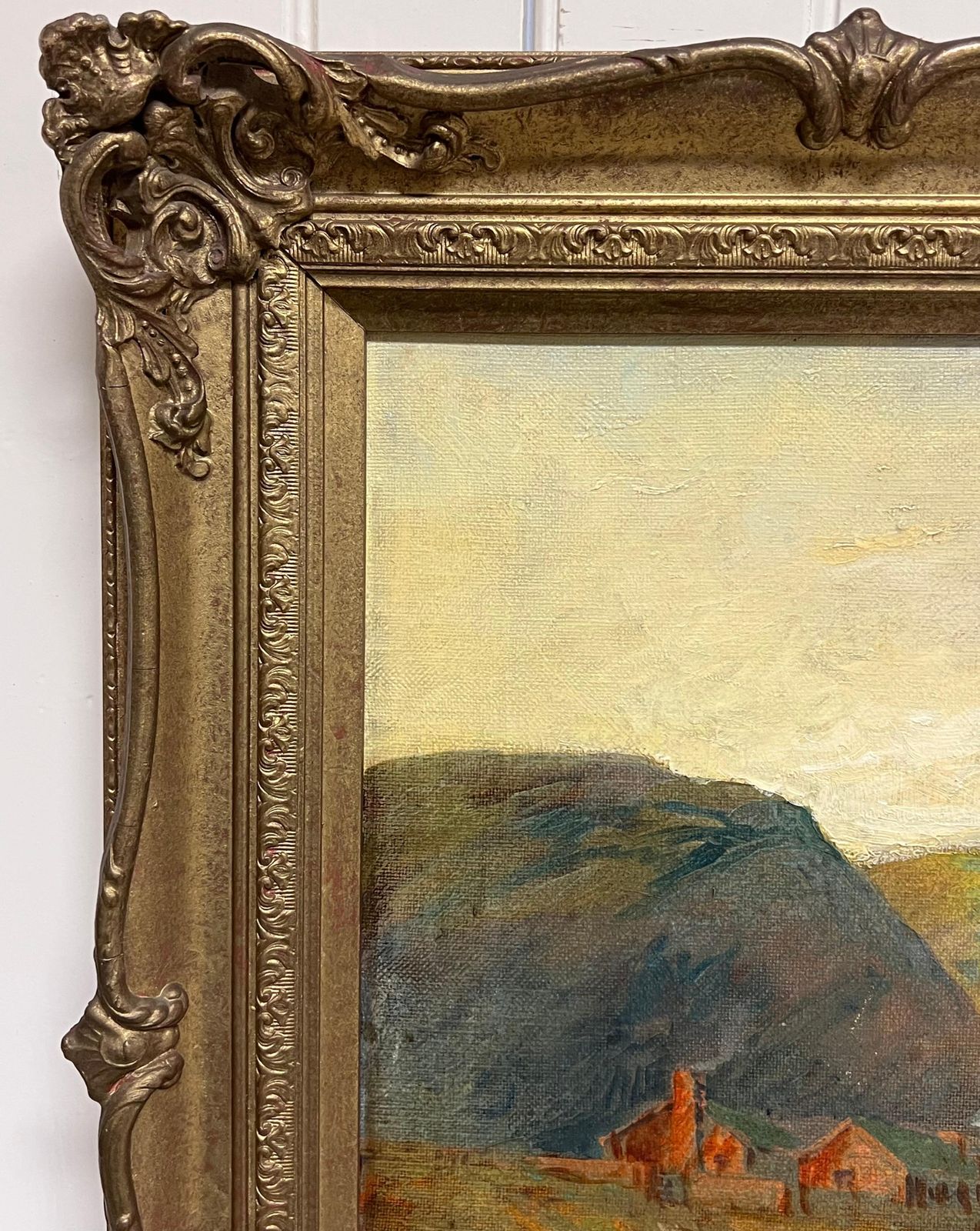 F. E. Jamiesonantique Oil Scottish Highlands Oil Painting The Pass At Killiecrankie Pitlochry1920's photo vinterior