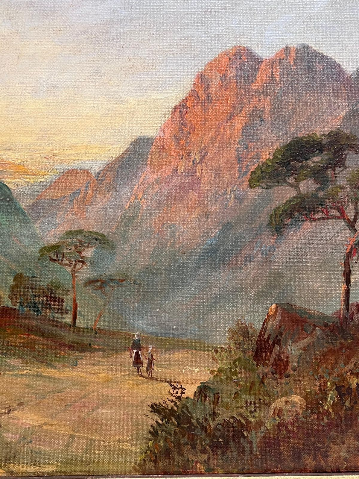 Art F. E. Jamiesonantique Oil Scottish Highlands Oil Painting The Pass At Killiecrankie Pitlochry1920's photo